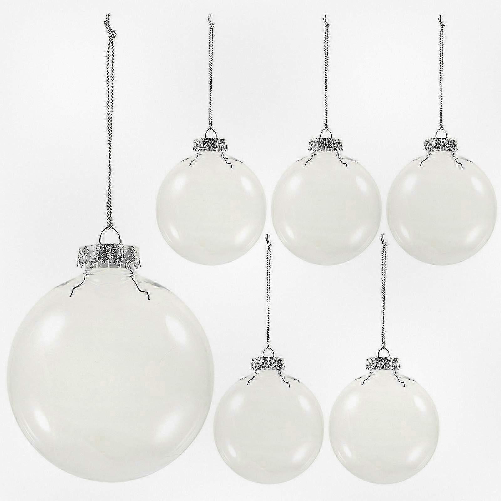 Set of 6 Christmas Balls for Hanging Ornaments on Trees �C Ideal for Festive Holiday Decorations