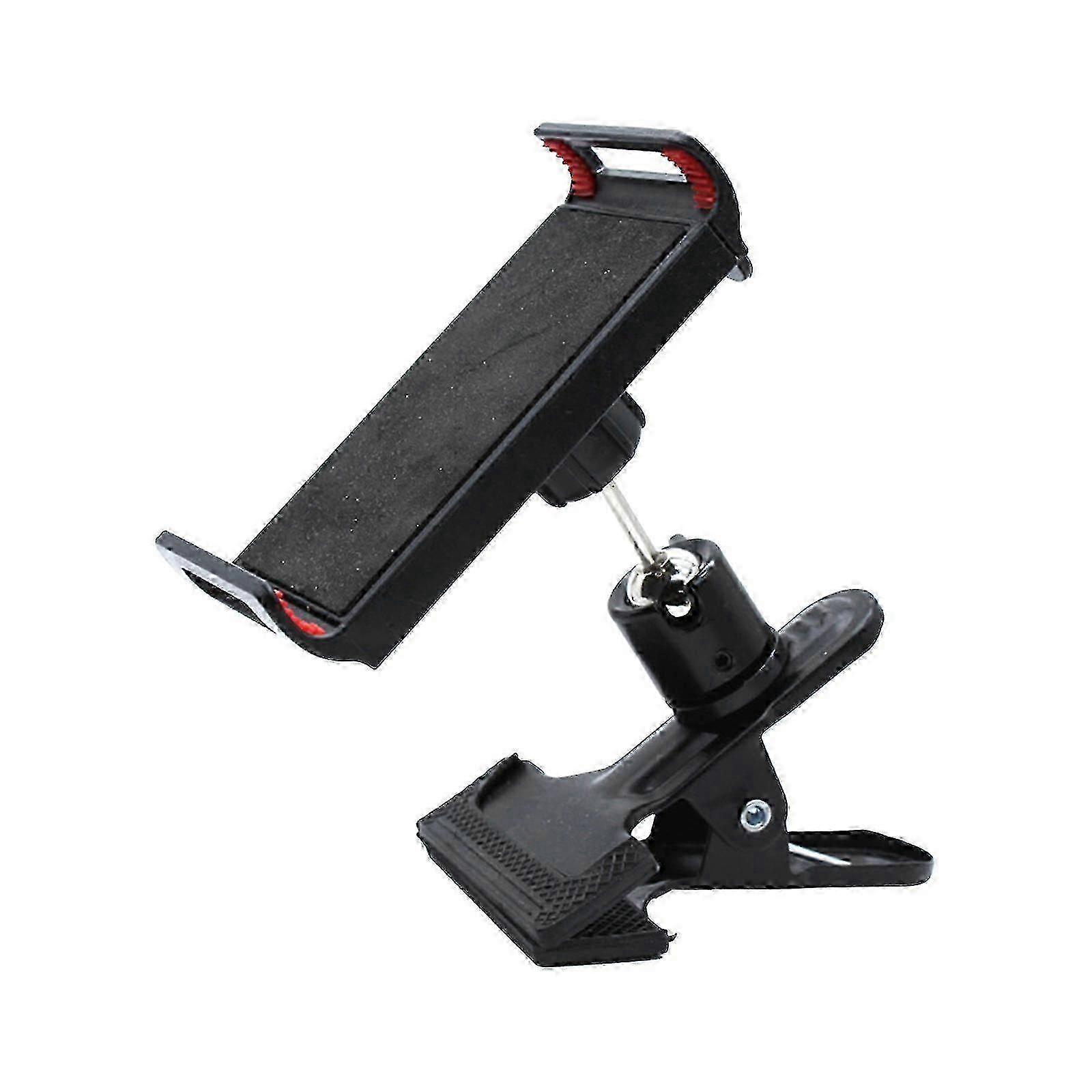 Mobile Phone Holder For Concept 2 Rowing Machines, Adjustable Fitness Stand With Squeeze Clamp Bracket And Dumbbells Concept