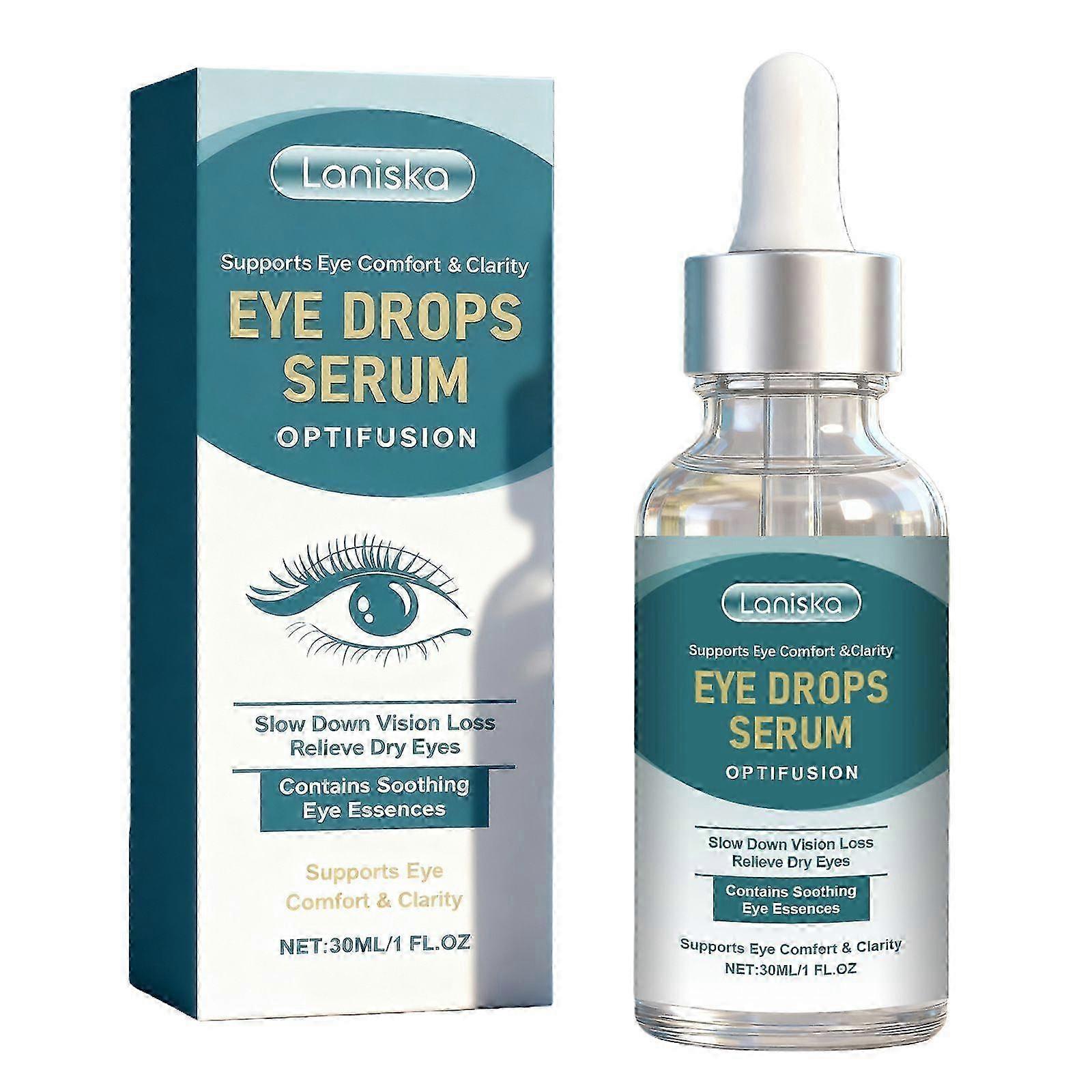 Nano Eye Drops Serum, with Lutein, Vitamin C & E, Soothing Nano Eye Drop Serum for Dry Eye, Presbyopia, Blurriness & Eye Strain Relief