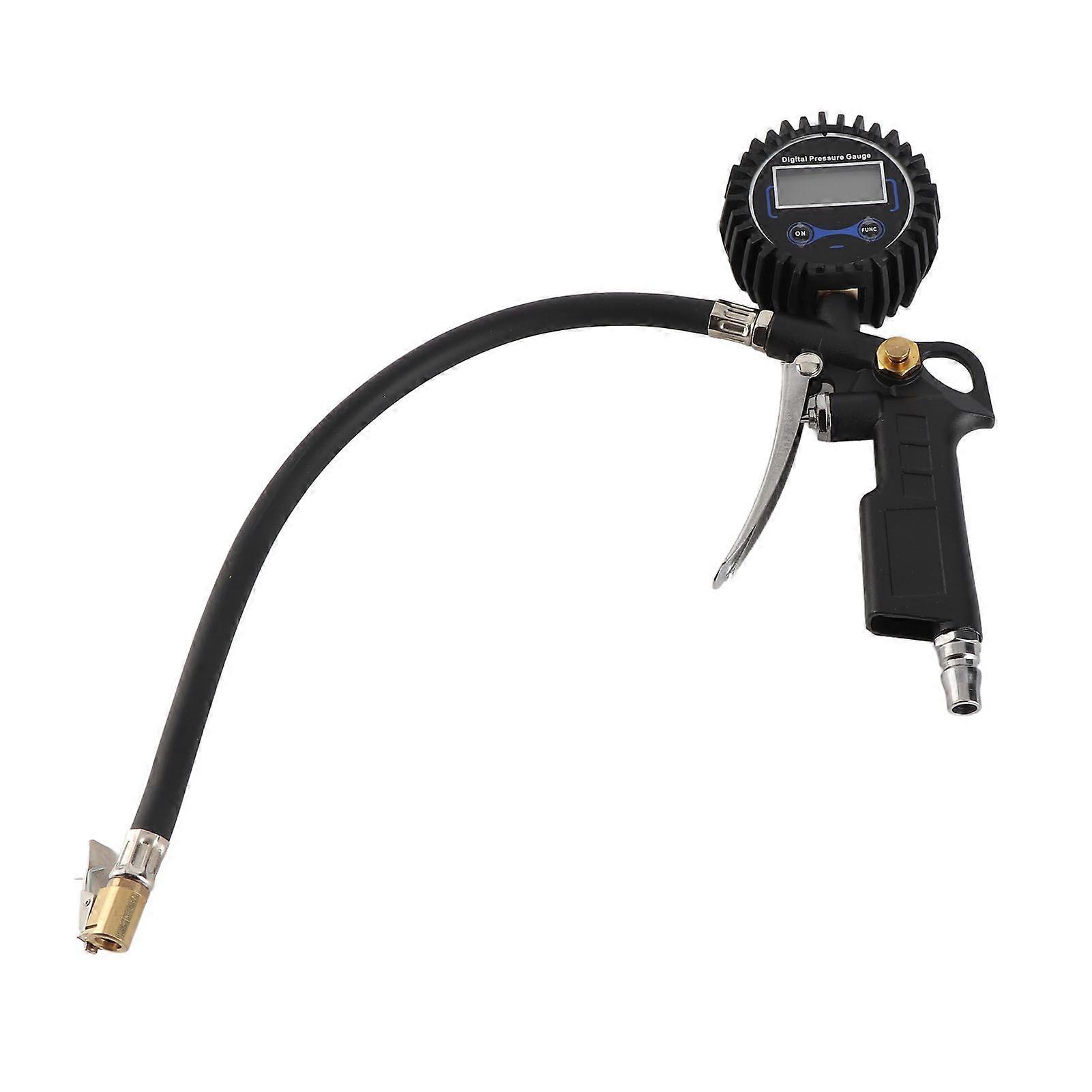 Digital tire pressure gauge for trucks with inflator 180 PSI and backlit LCD display