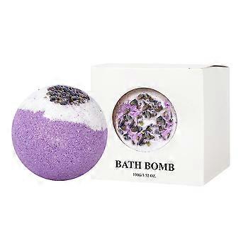 100g Dried Lavender Flowers (Boxed) Bubble Bath Salt Balls, Scented Essential Oil Balls, Gentle Bath Balls, Children's Toys, Multi-Foam Bath Bubbles