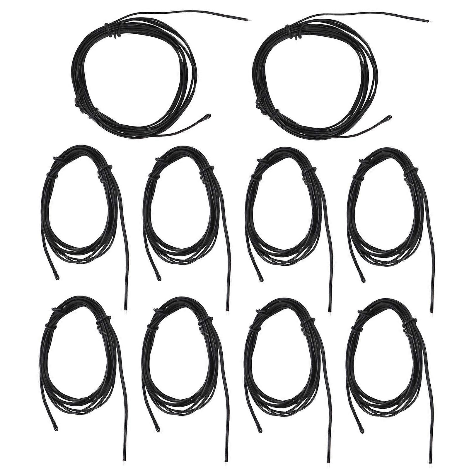 10Pcs NTC Thermistor Temperature Sensor Probe Drop Shaped Tip Epoxy Resin Connector 2meter