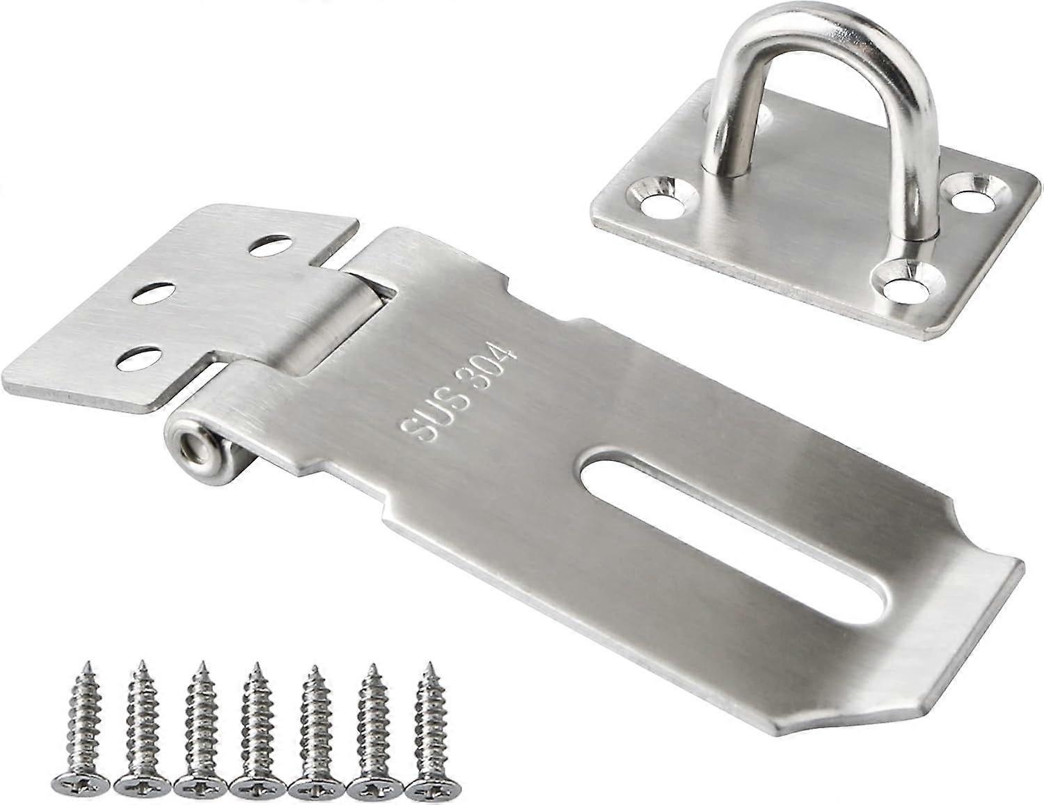 Door Hinge Lock Padlock, Black Clasp Latch Hinges