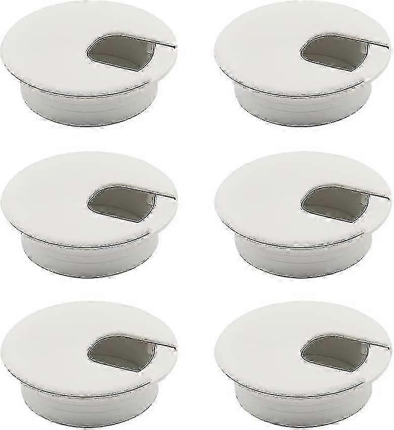6pcs Desktop Cable Grommet,round,white Edition 1107