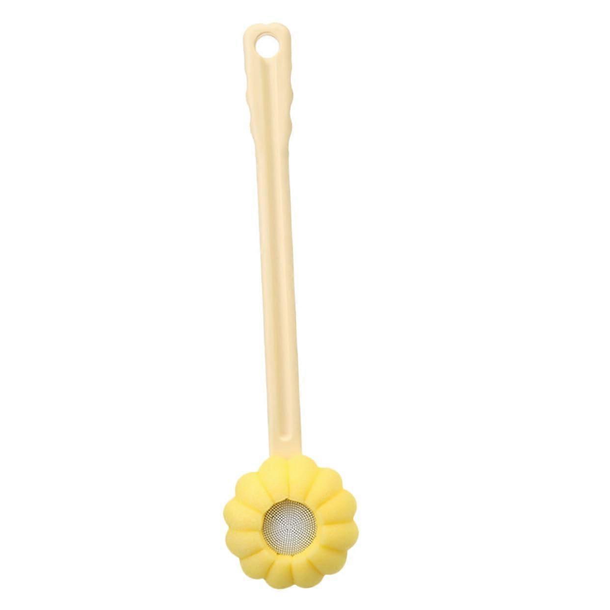 Long Handled Bath Scrub Brush For Shower Exfoliating Back Scrub Silicone Deep Cleansing Massaging Bathtub