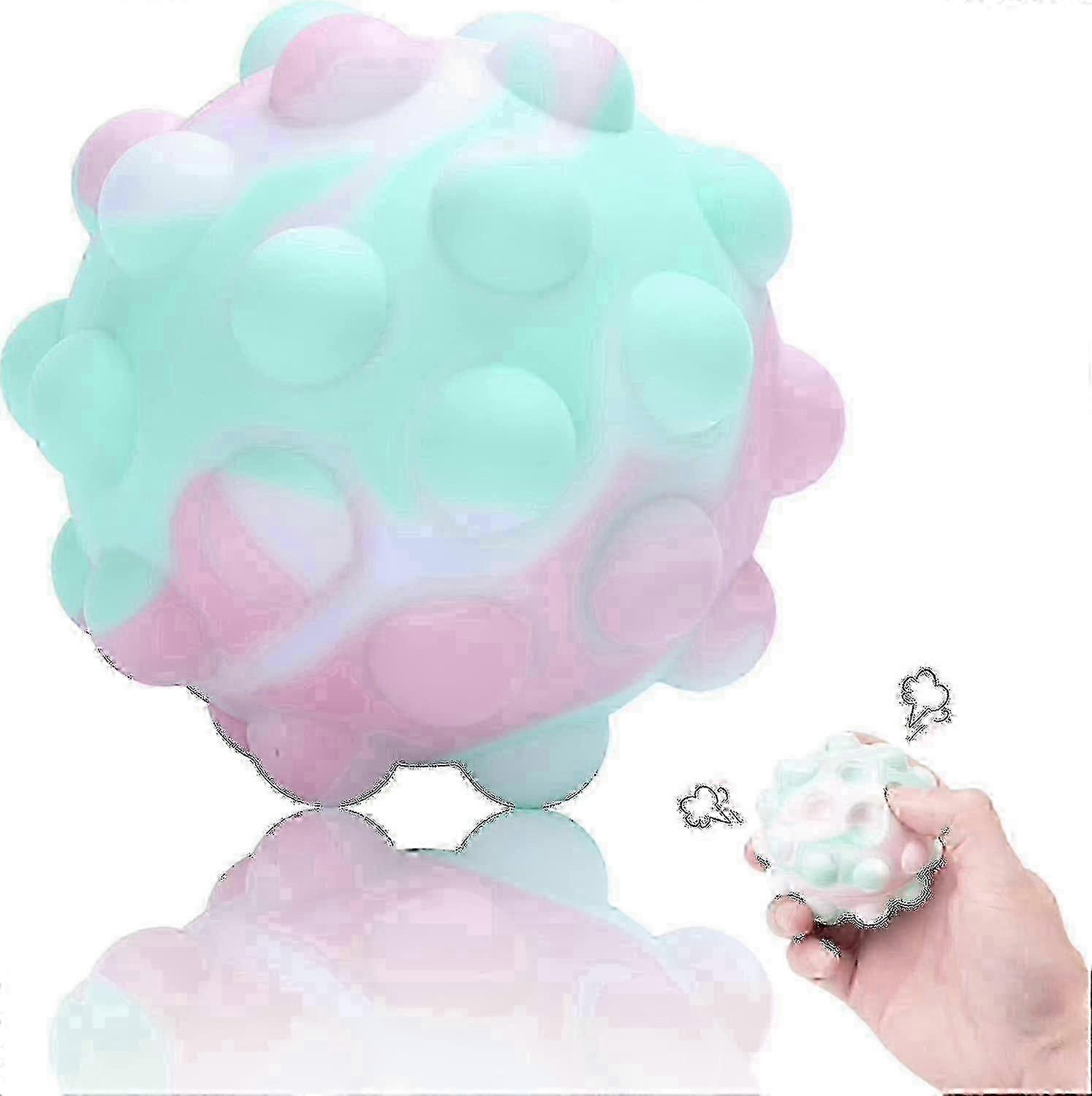 Push Bubble Pop It Stress Ball,toy Squeeze Ball,silicone 3d Fidget Ball Pop It