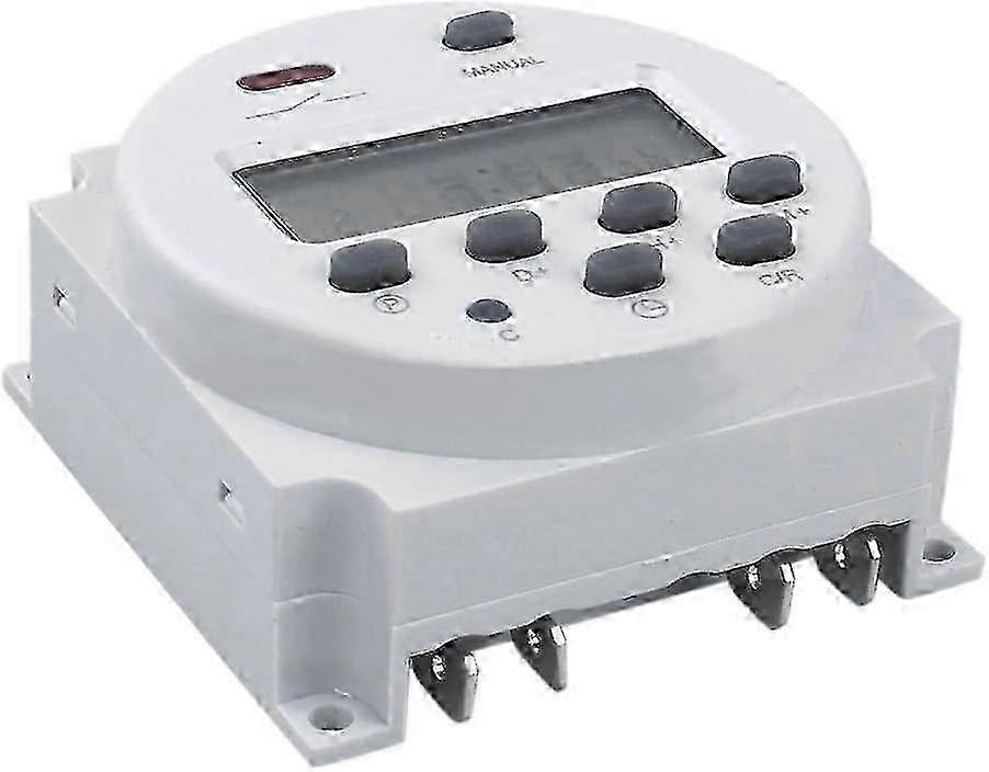 CN101 12V DC/AC Digital Timer, LCD Programmable Time Relay Switch for Electrical Outlets White