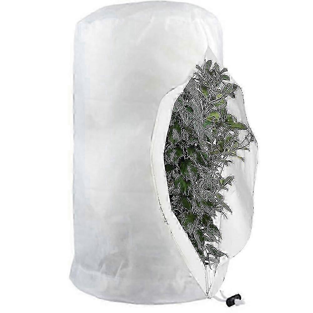 أكياس حماية من الصقيع للنباتات، غطاء حماية للنباتات قابل لإعادة الاستخدام مع رباط، أكياس صوف للحديقة للشتاء - بوب