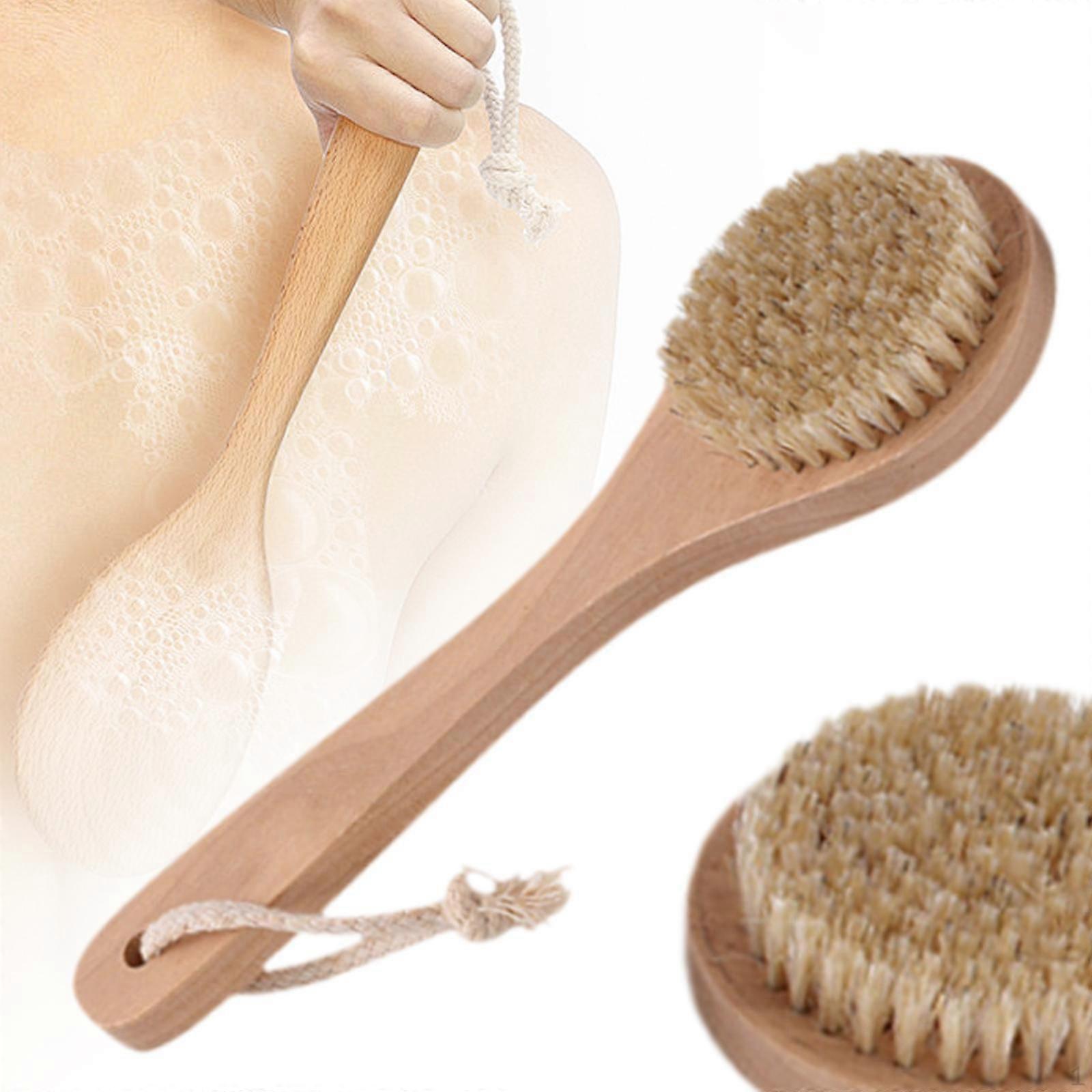 Back Brush Compact Scrubber for Showering Bathing Wet Or Dry Brushing