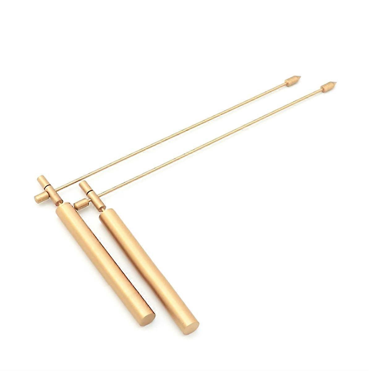 A 2PC set of 11.8In Copper Dowsing Rods with a Practical Handle, these Divining Rods are tools for Divining.