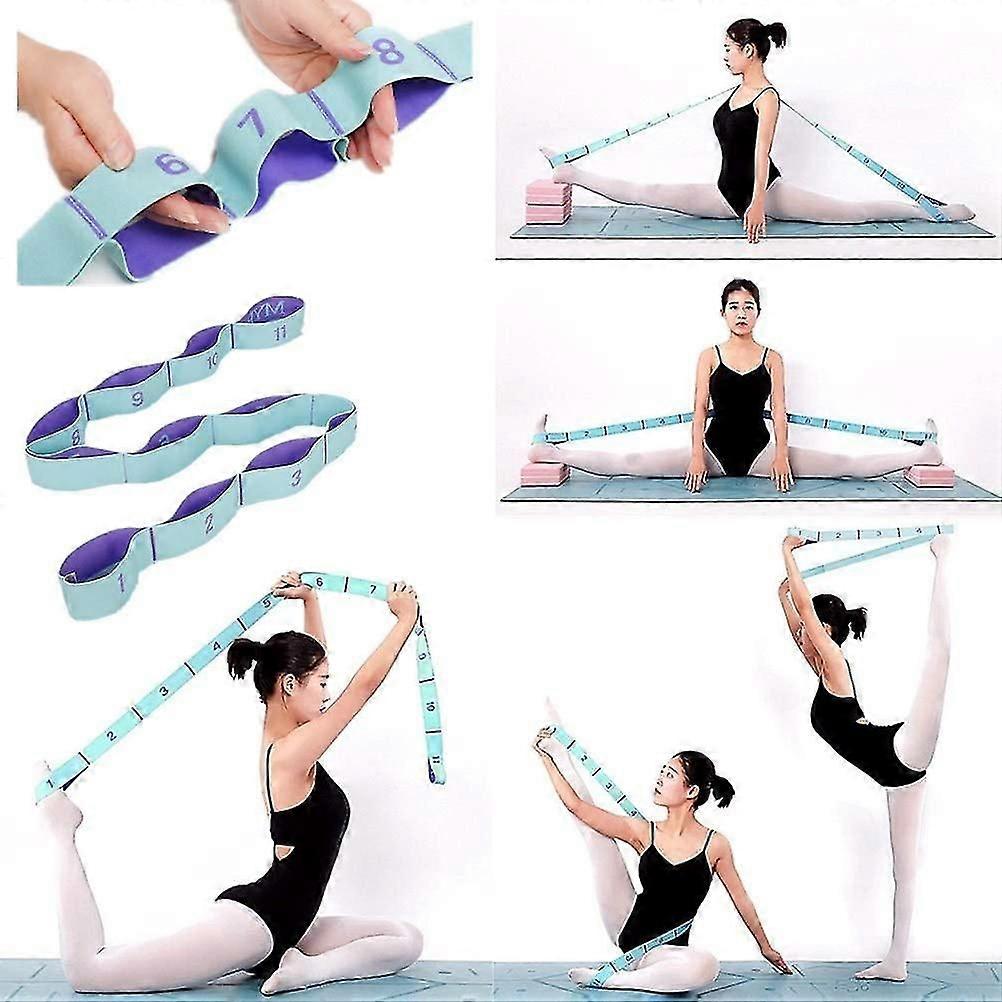 Stretching Straps Hamstring Stretcher Device Elastic Exercise Band Yoga Mat Carrying Straps Leg Exercise Equipment Stretching Strap With Loops For Fle