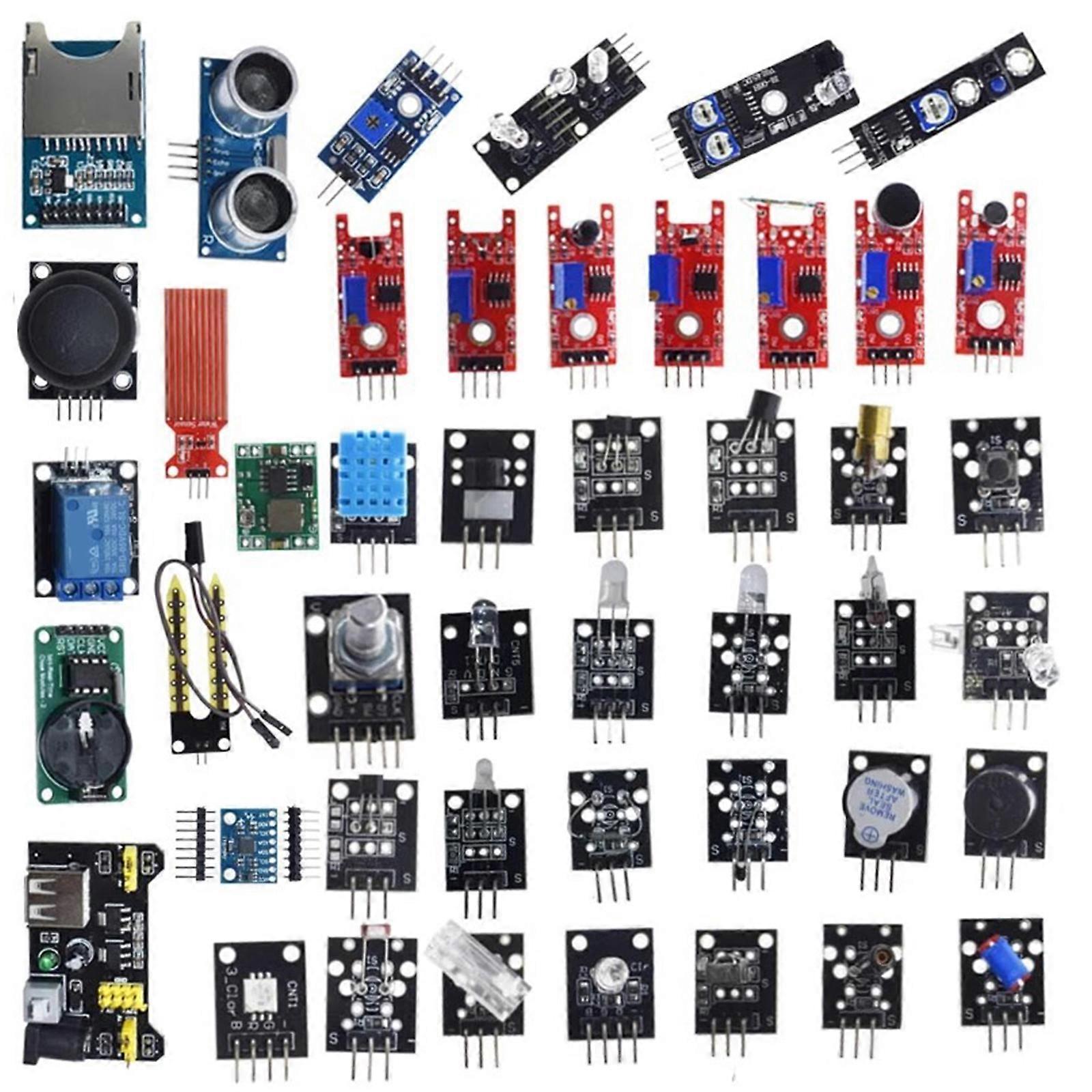 16pcs Complete Sensoring Set for Temperature Light Detection and Educational Experiments Multicolor