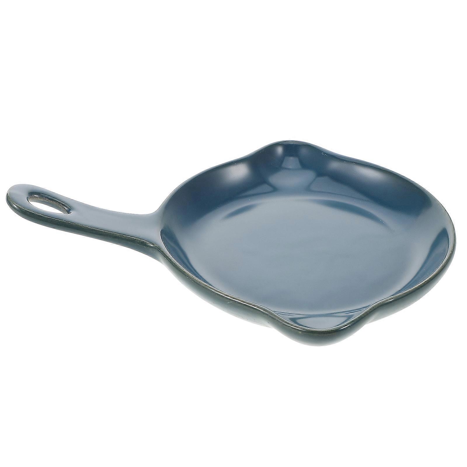 Ceramic Bakeware Portable Baking Tray With Single Handle For Kitchenware 21X16.5X4.3CM Non-stick 1Pack