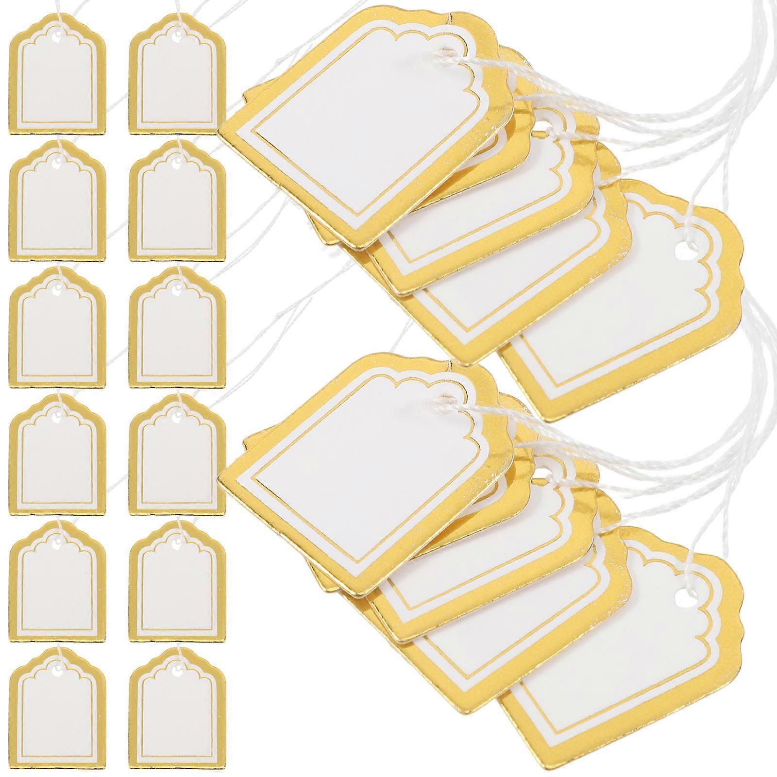 Writable Merchandise Blank Paper Tags with String for Jewelry 500Pcs