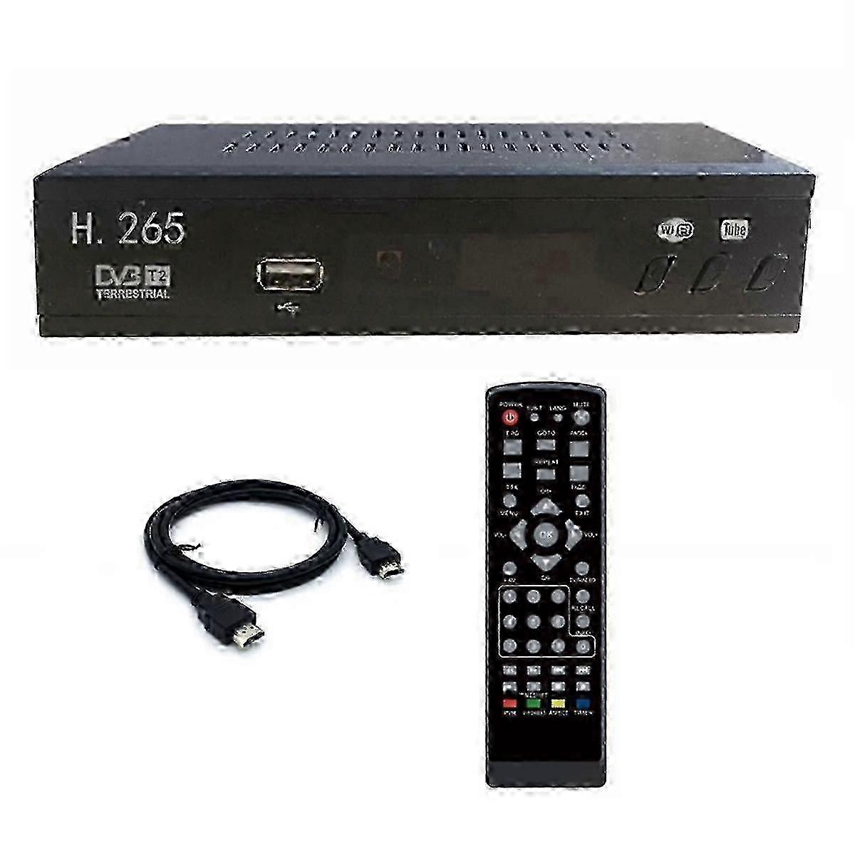 DVB T2 HEVC 265 Digital TV Tuner DVB-T2 H.265 1080P HD Decoder USB Terrestrial TV Receiver Set Top B