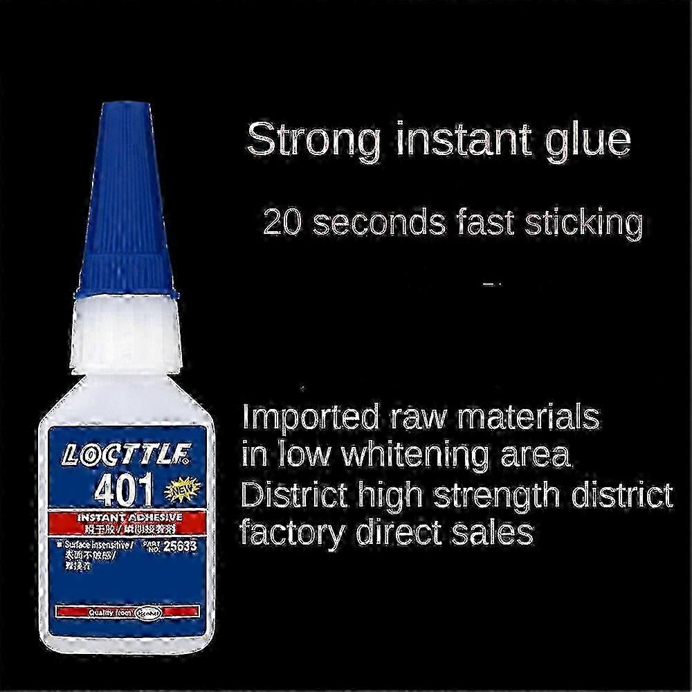 2pcs Loctite 401 Instant Fast Adhesive 20ml Bottle Stronger Super Glue Multi-purpose Fix Hot Super Strong Liquid Colorless Glue