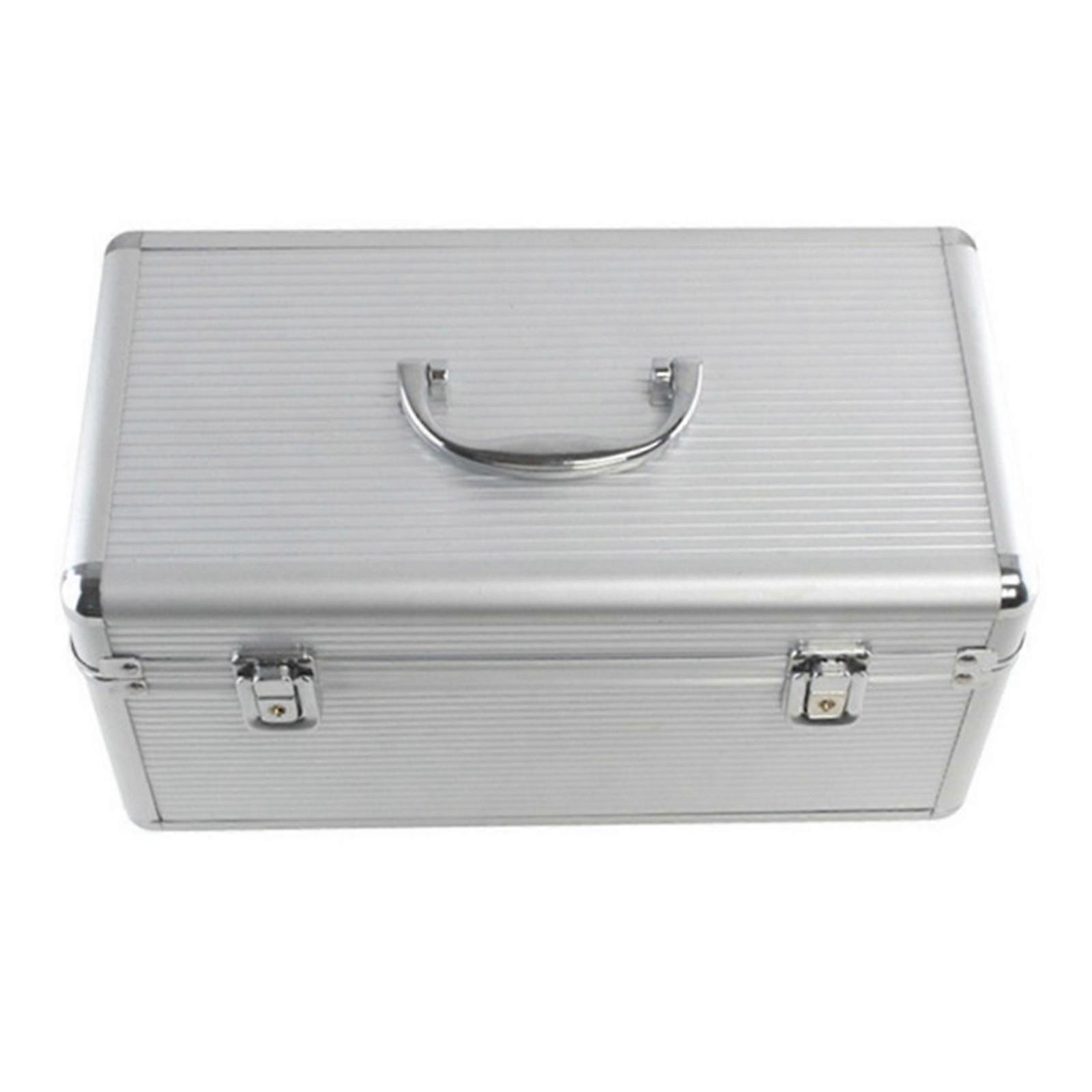 Hard Drives Case 3.5inch Hard Drives Storage Box with Handle Hard Drives Case with Security Lock Strength Aluminum Case Multicolor