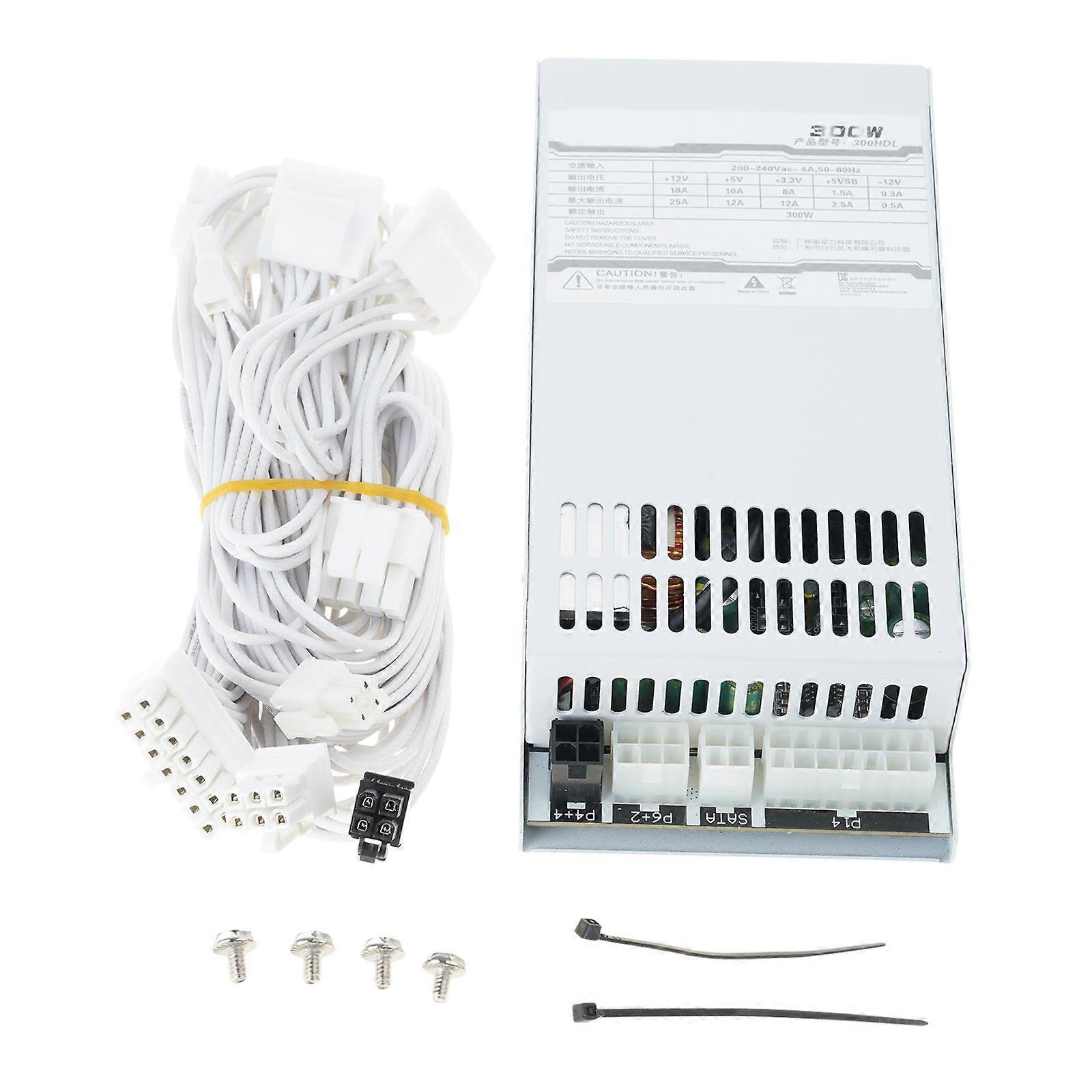 300W Fully Modular Small 1U Power Supply With Intelligent Fan Control Quiet For PC Case And Mini Servers Multicolor