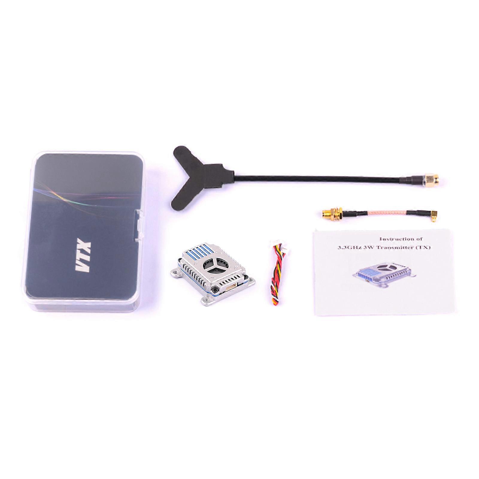 16-Channel 16CH 3.3GHz VTX VRX Video Transmitter Module Support Format Switchable for Clear Stable Remote Imaging Multicolor