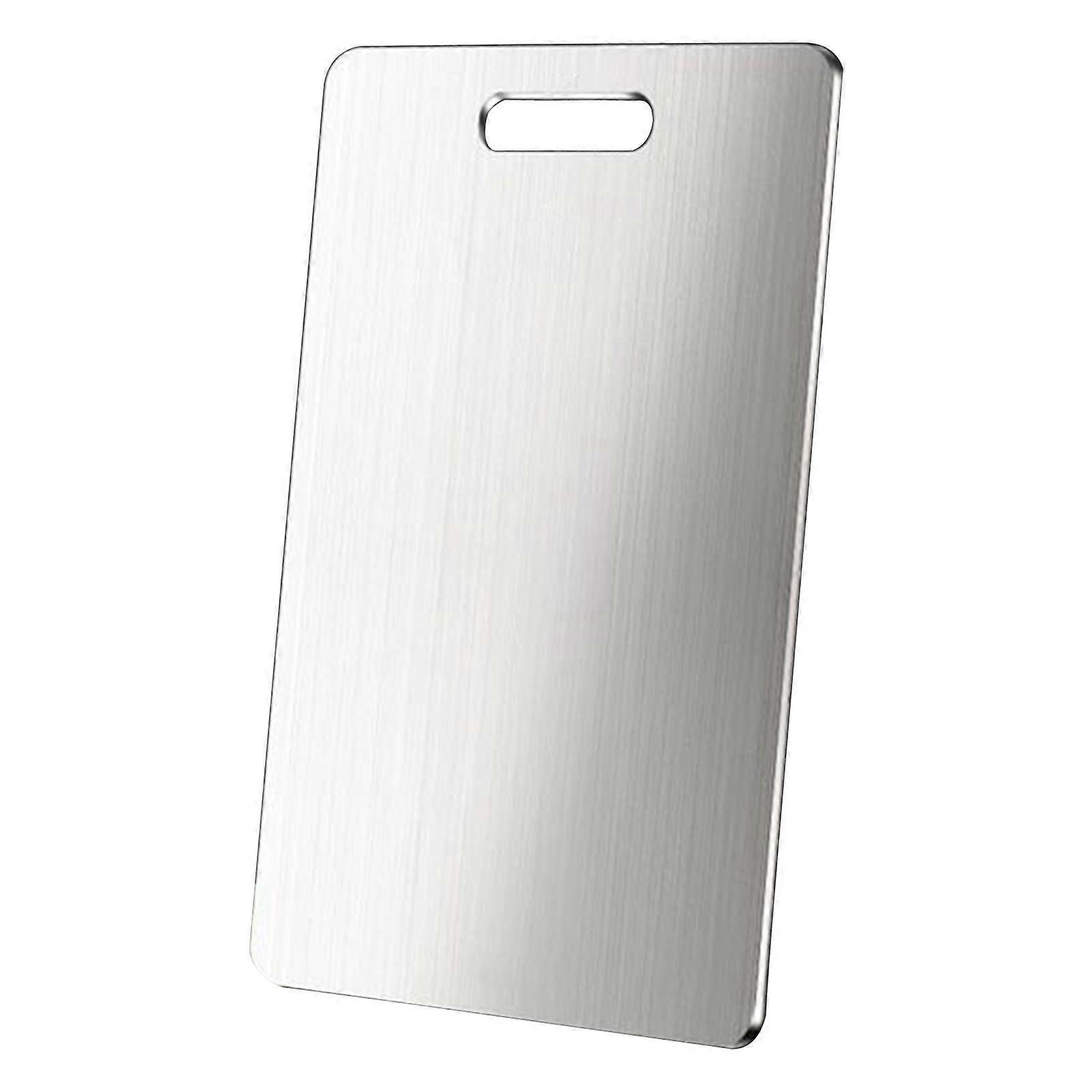 Planche à découper à viande Planches à découper double face Planches à découper uniques en acier inoxydable Texture adaptée à un usage quotidien 46x30cm