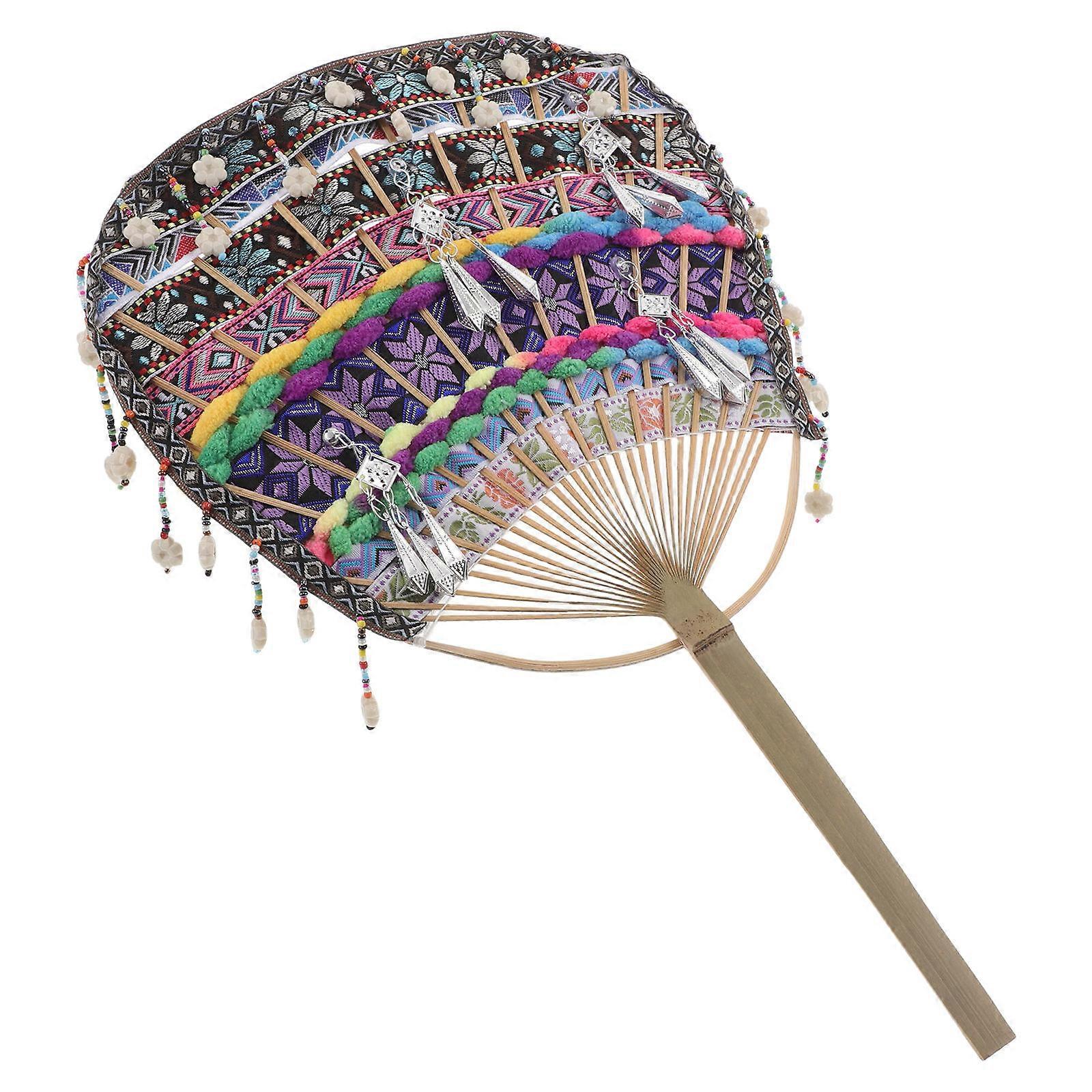 Handmade Bamboo Fan for DIY Projects 1Set Semi-Finished Fan Material