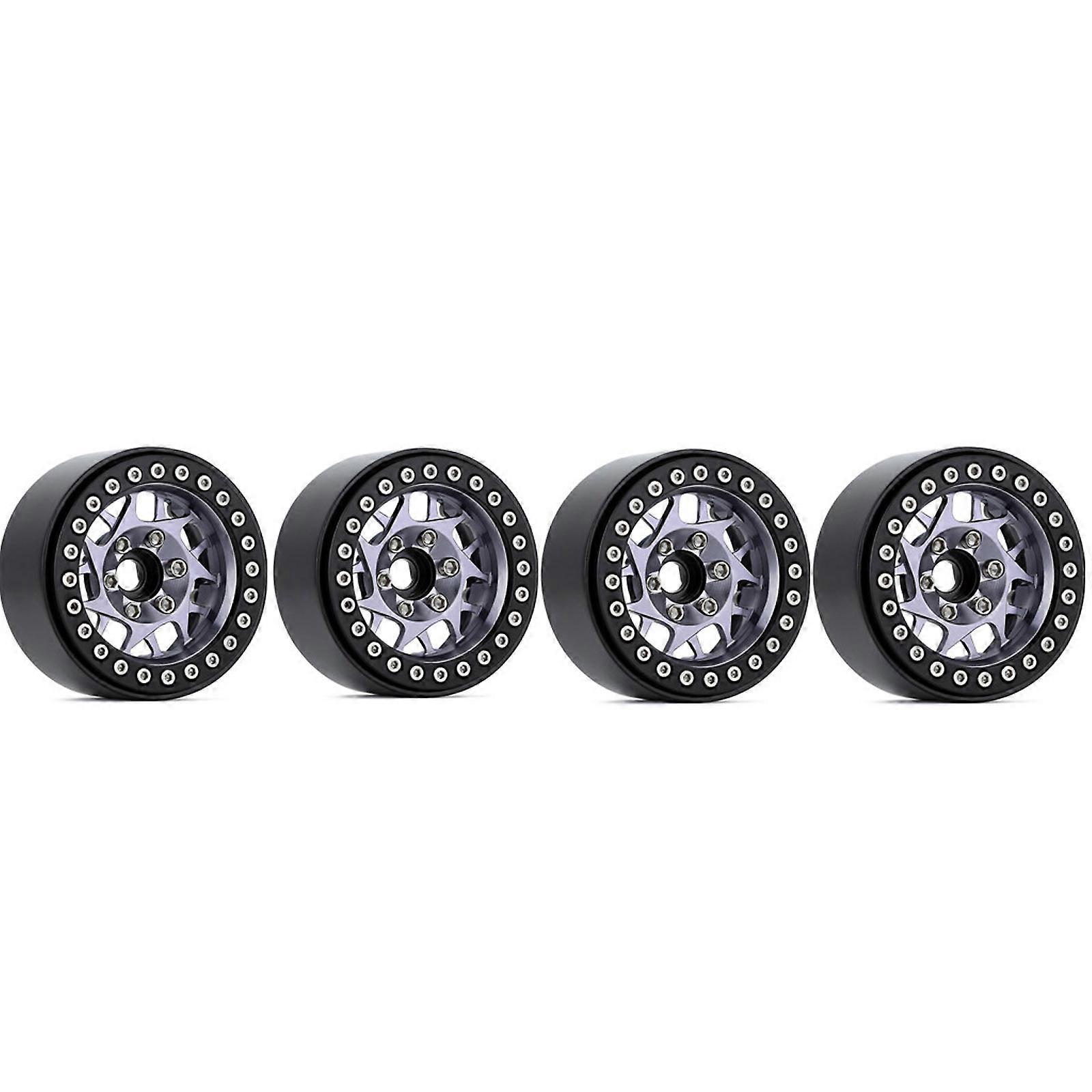 Ein Satz Fernbedienung Crawler Auto Radfelge Abnehmbar Feine Autoteile Auto Notwendige Teile Beadlock Räder Felgen Titanfarbe