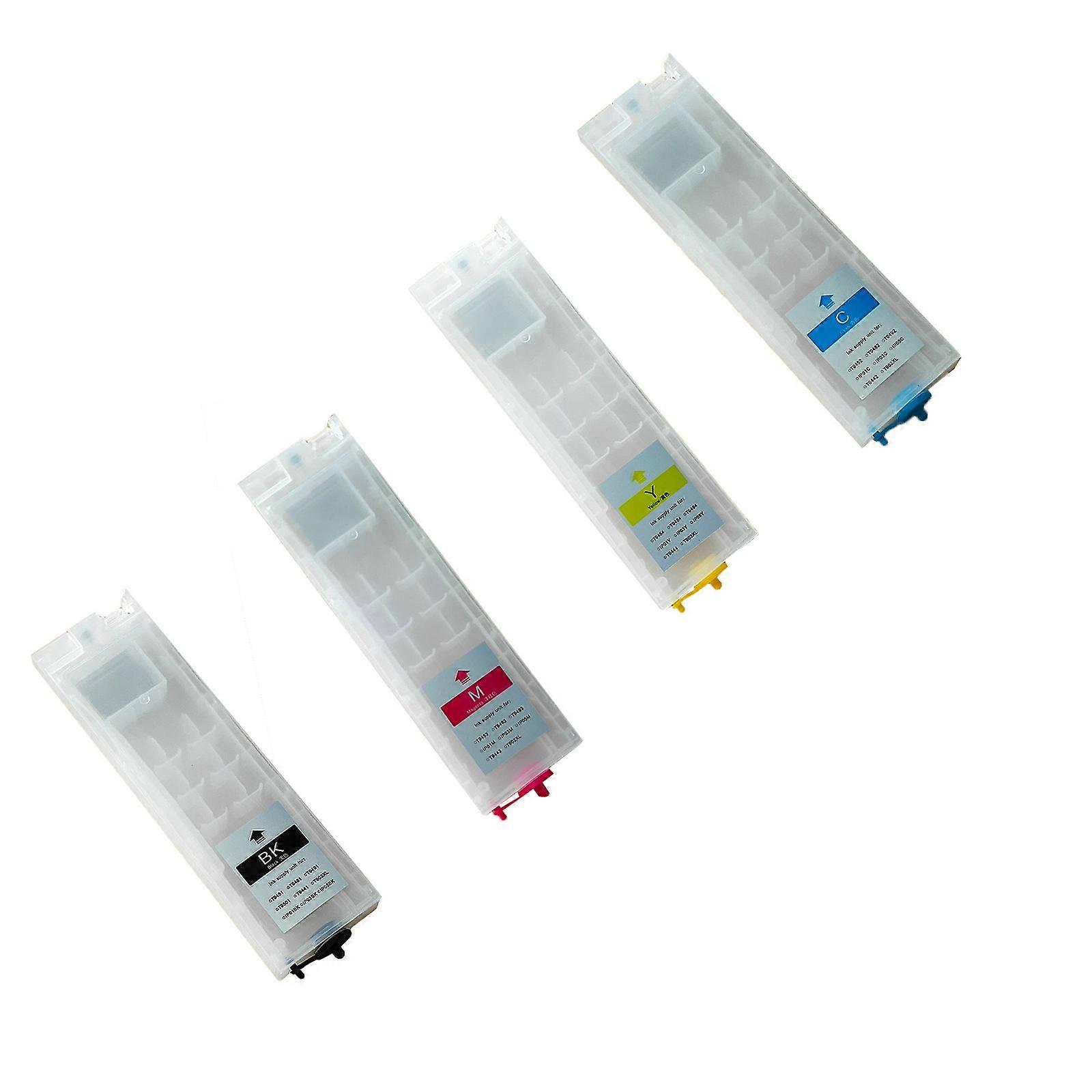 Easy to Use 4Pcs Refillable Inkjet Cartridge Pack for WF-C5290 WF-C5790 WF-C5210 Printers, Chipless Technology Multicolor