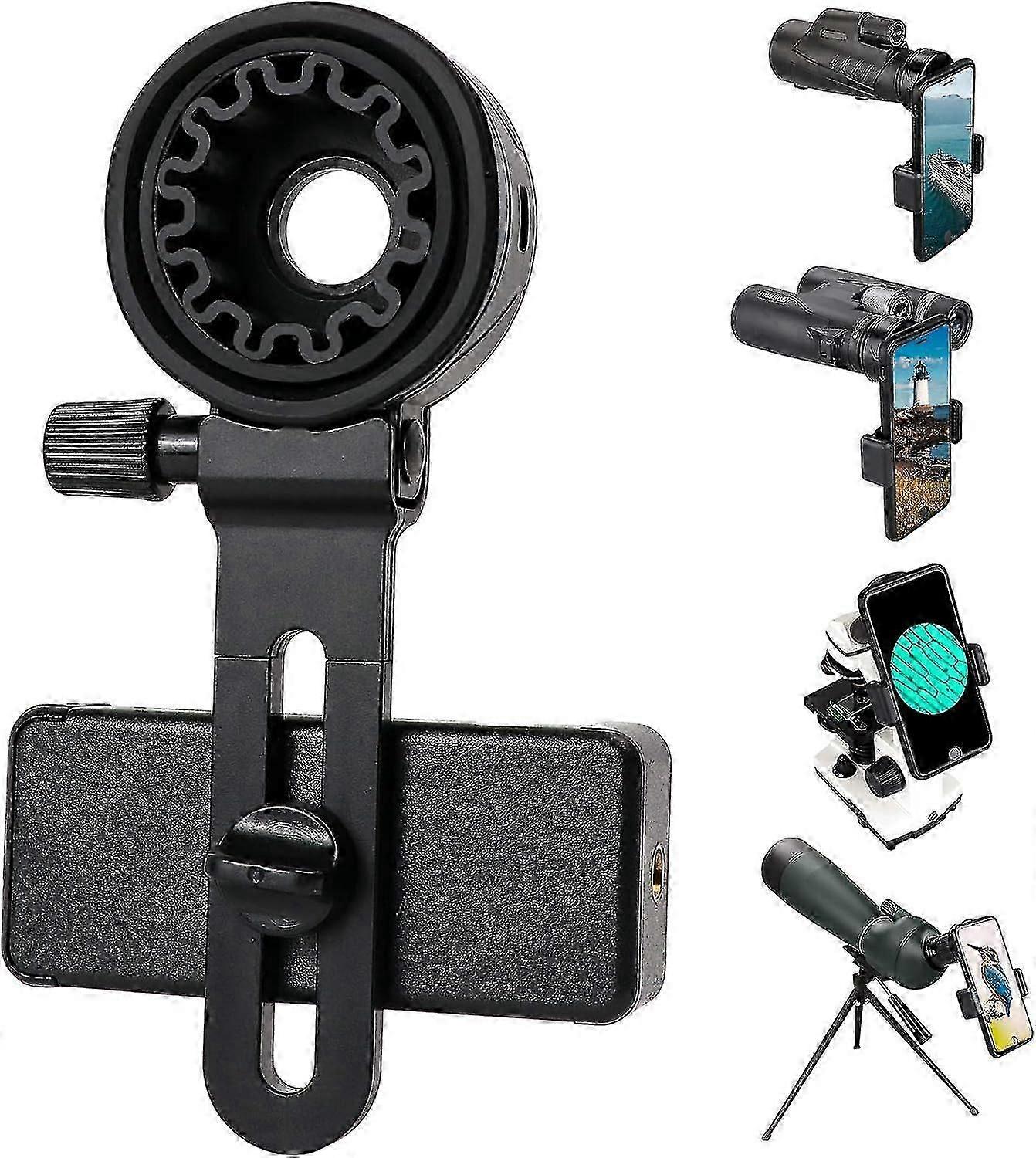Adaptateur de téléphone télescopique, Jumelles compatibles avec le support de téléphone portable Unviersal, Monoculaire, Microsope, Longue-vue, Télescope, Support pour smartphone