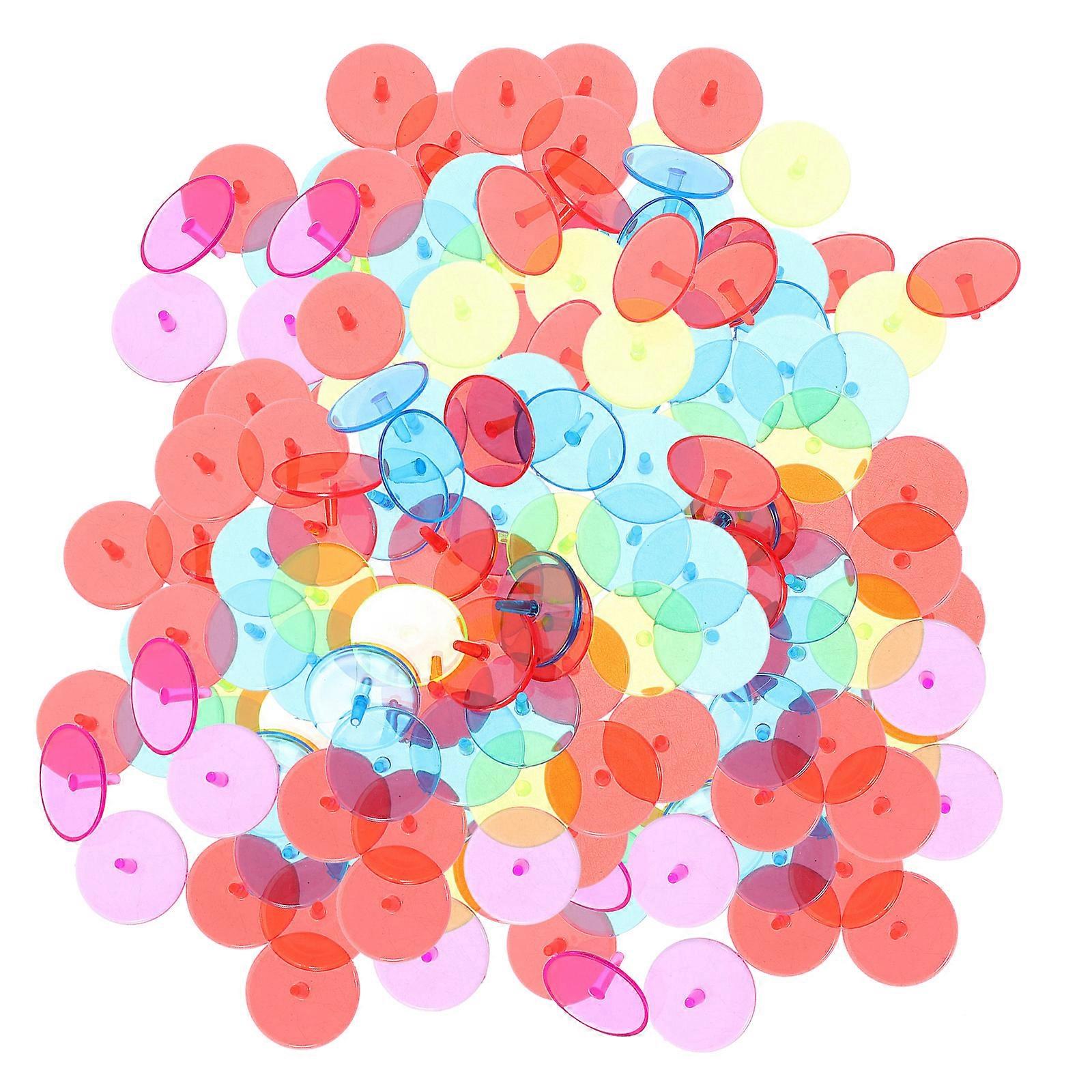 50pcs Plastic Round Transparent Ball Marker Golf Marking Tool (Mixed Color)