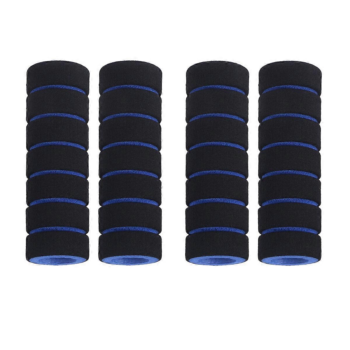 2 Pair Handlebar Cover Handle Bar Grips Sponge Non-Slip Handle Grips for Bike Racing Motorcycle (Blue)