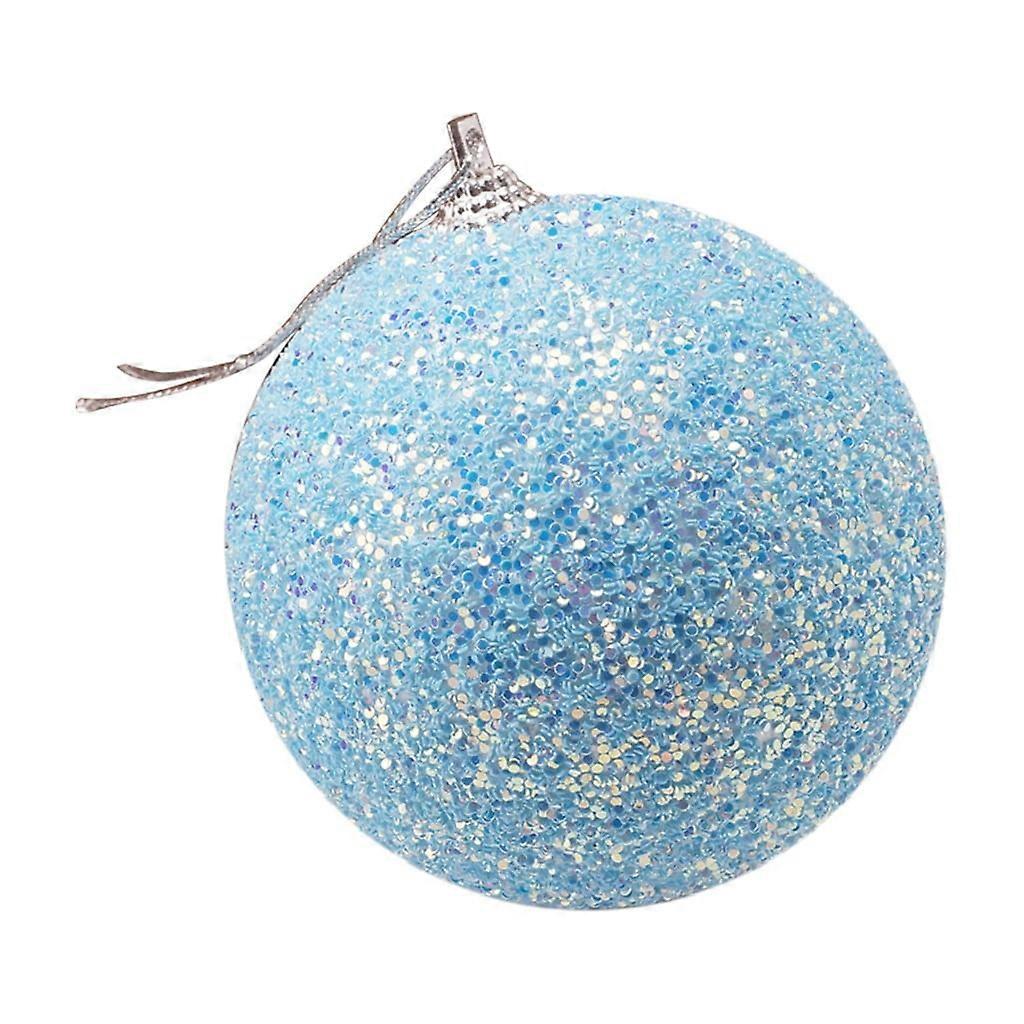 Miayilima Hangs Christmas Rhinestone Glitter Baubles Ball Xmas Tree Ornament Decoration 8CM Blue
