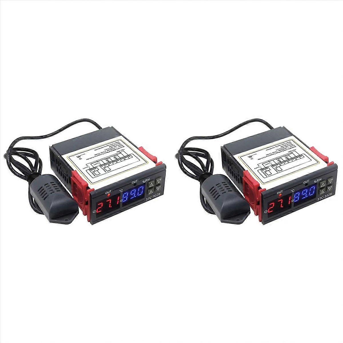 2X -3028 220V Digital Thermostat Thermometer Hygrometer Temperature Humidity Controller Regulator