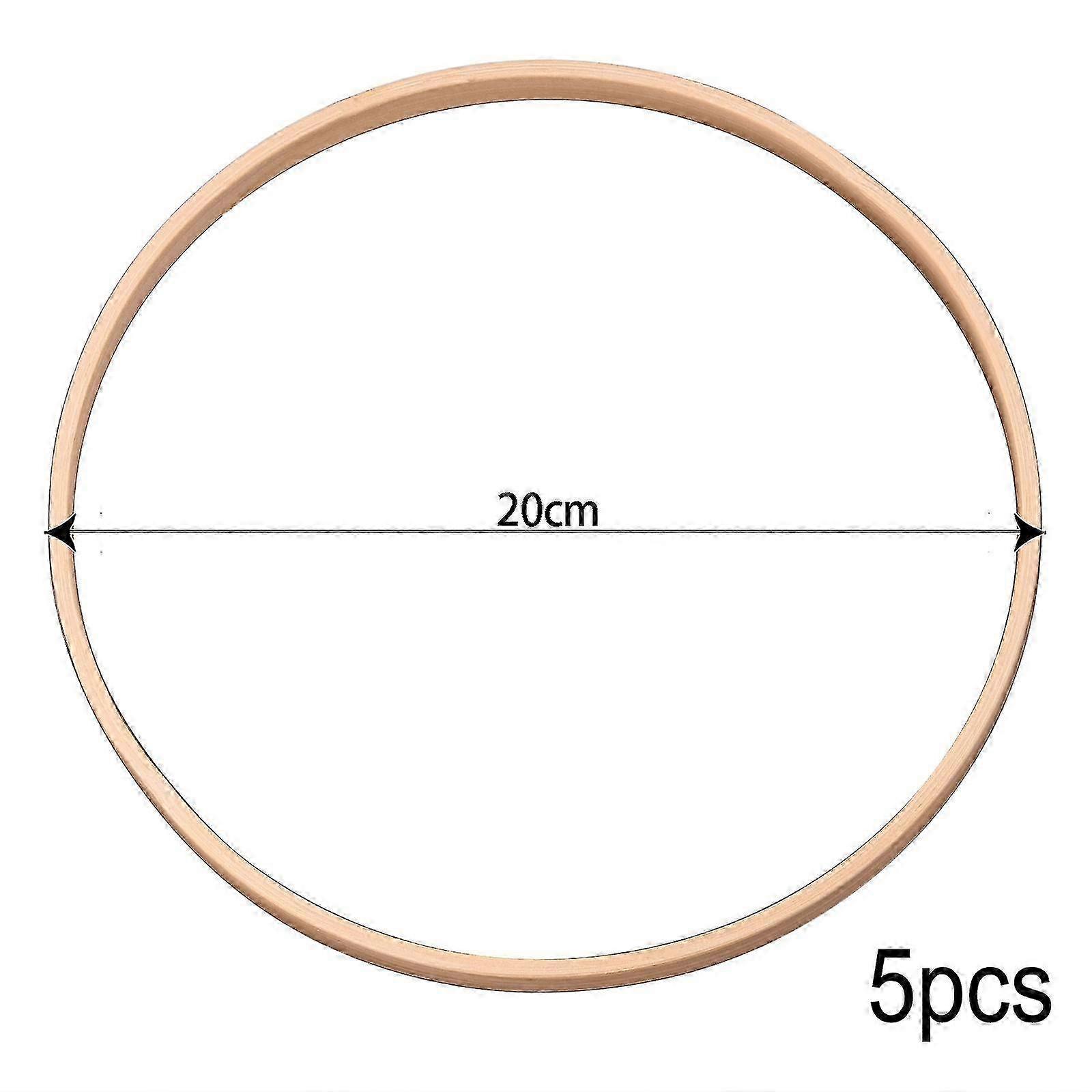 5 stk bambusringe til håndlavede julepynt og gaver