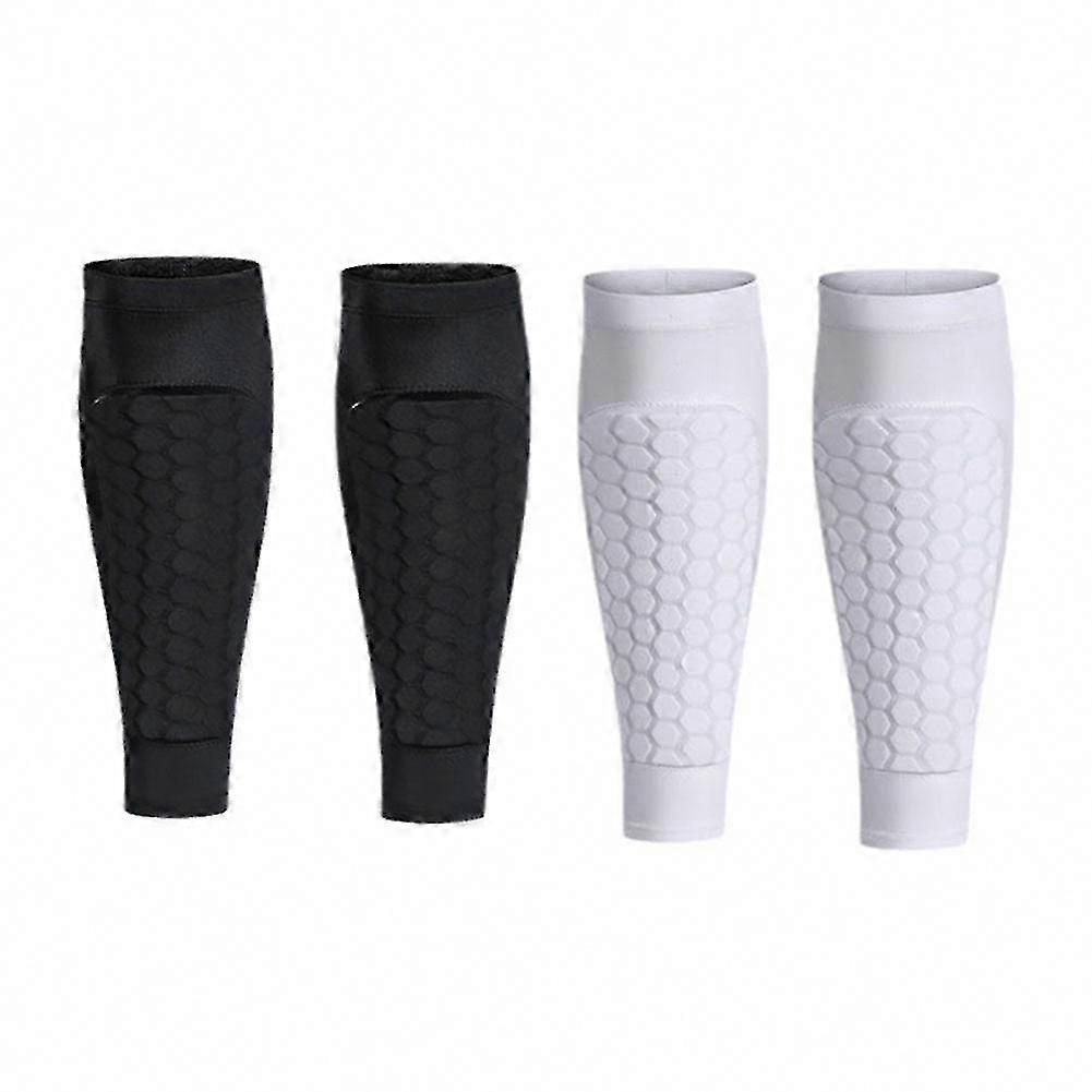 Shockproof Honeycomb Shin Guards Leg Sleeves Nylon Support Sock Protector
