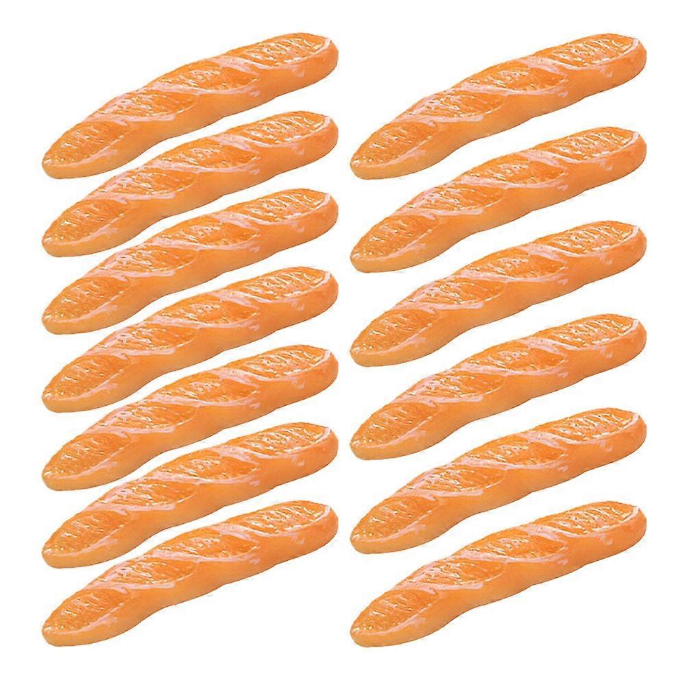 13Pcs Mini Bread Models For Bakery Simulation And Mini House Layout Decorative Accessories Long Stick Shape
