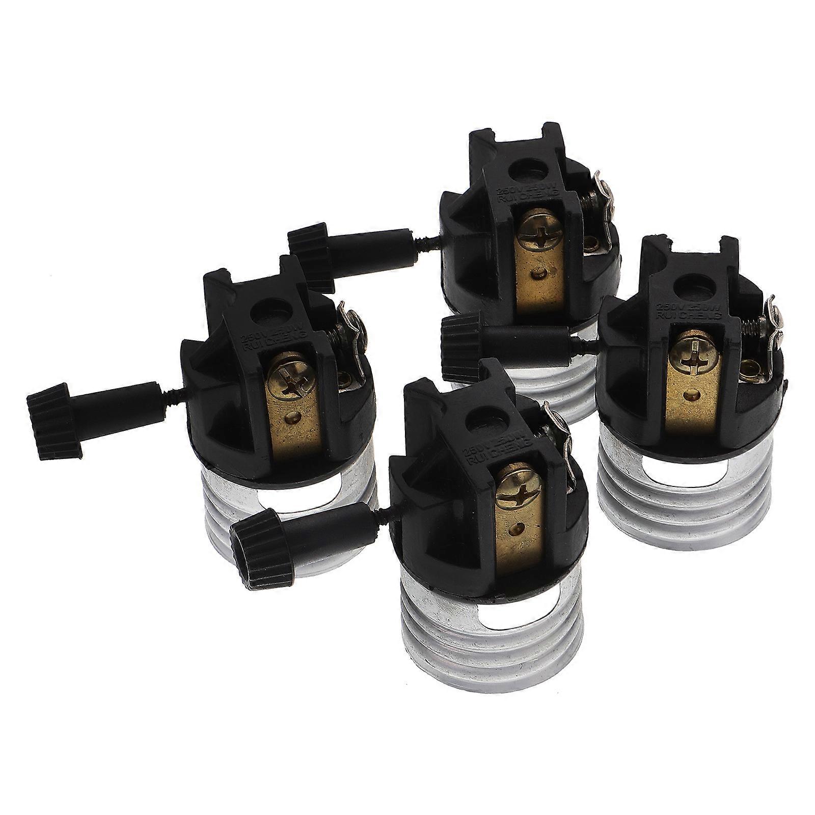Masteelf 4pcs Light Bulb Socket Holder E26 Lamp Base Socket Holder for Light Bulbs