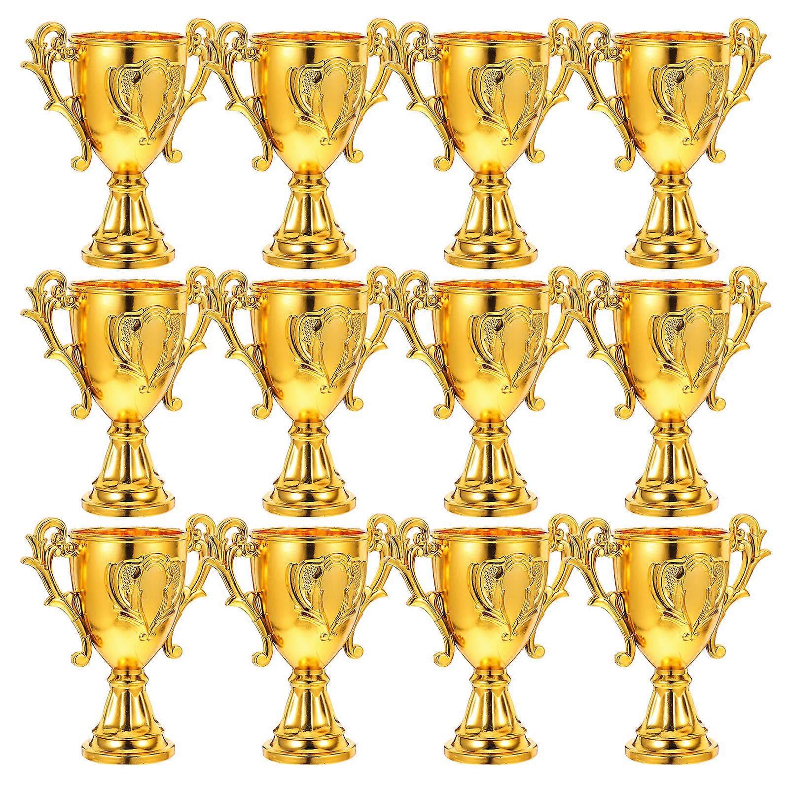 Golden Mini Trophy Award Storage Box for Storage 12Pcs Decorations