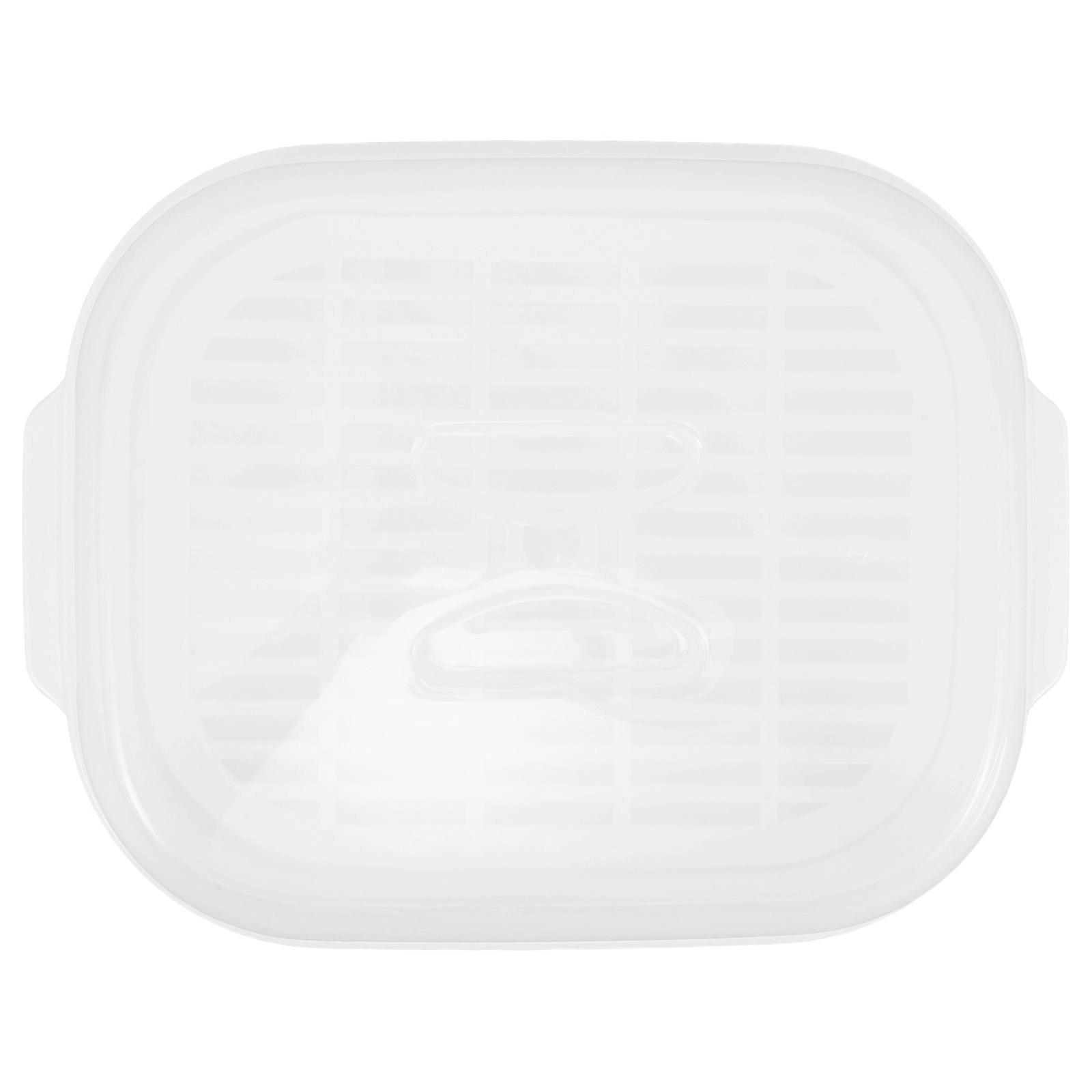 Microwave Vegetable Steamer for Cooking with Lid and Tray Transparent