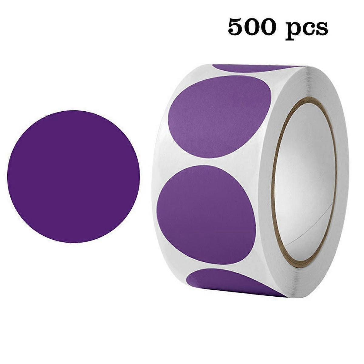 500Pcs/Roll Round Sticker Removable Self Adhesive Labels for Organization Coding Labeling
