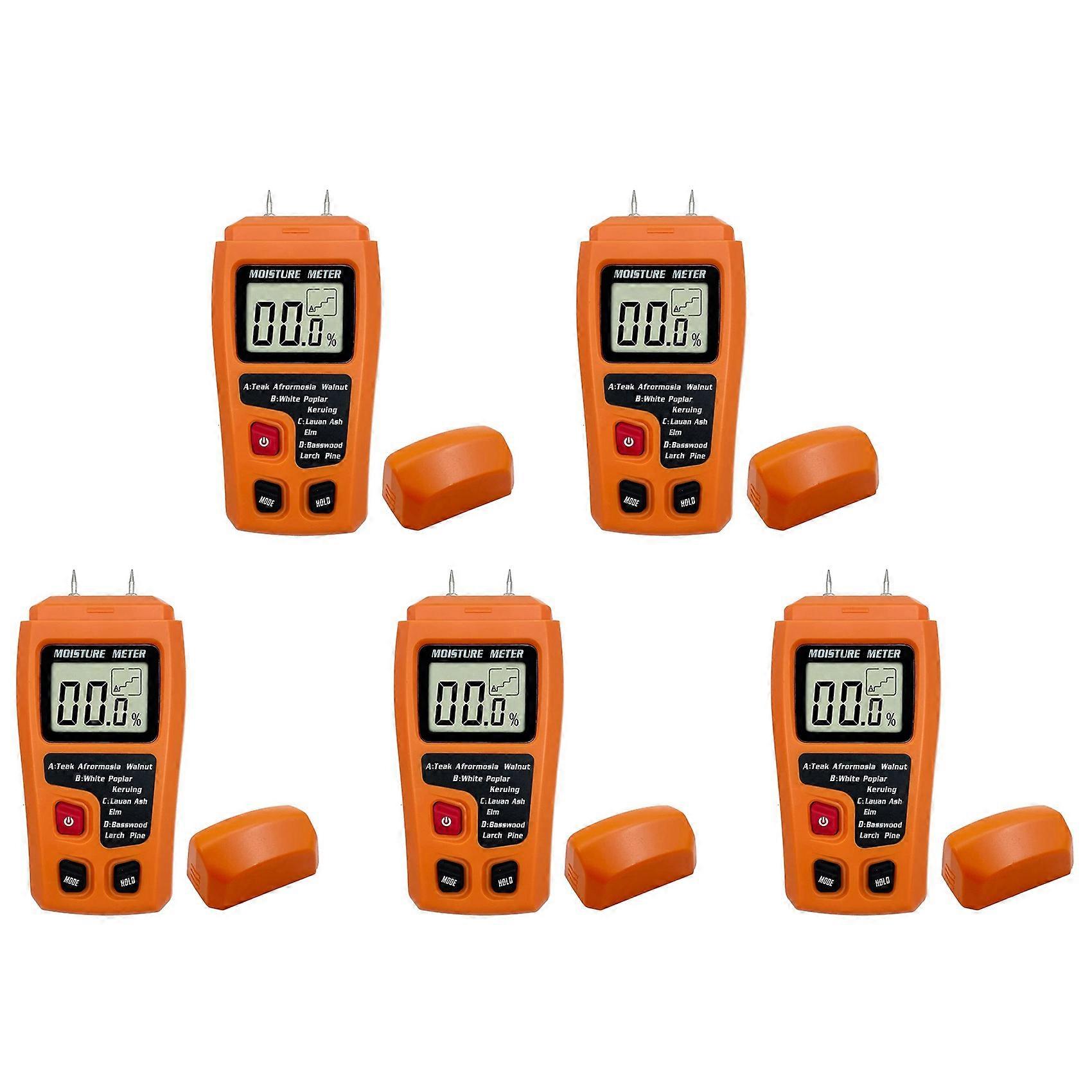 5X Digital Wood Moisture Meter Wood Humidity Tester Hygrometer Timber Damp Detector Large LCD Display