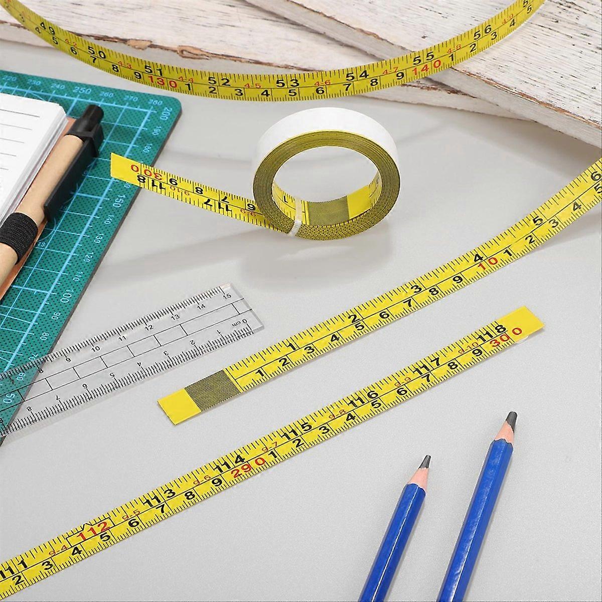 2 Rolls Measuring Tape Metric Tape Measure Peel and Stick Ruler Tapes