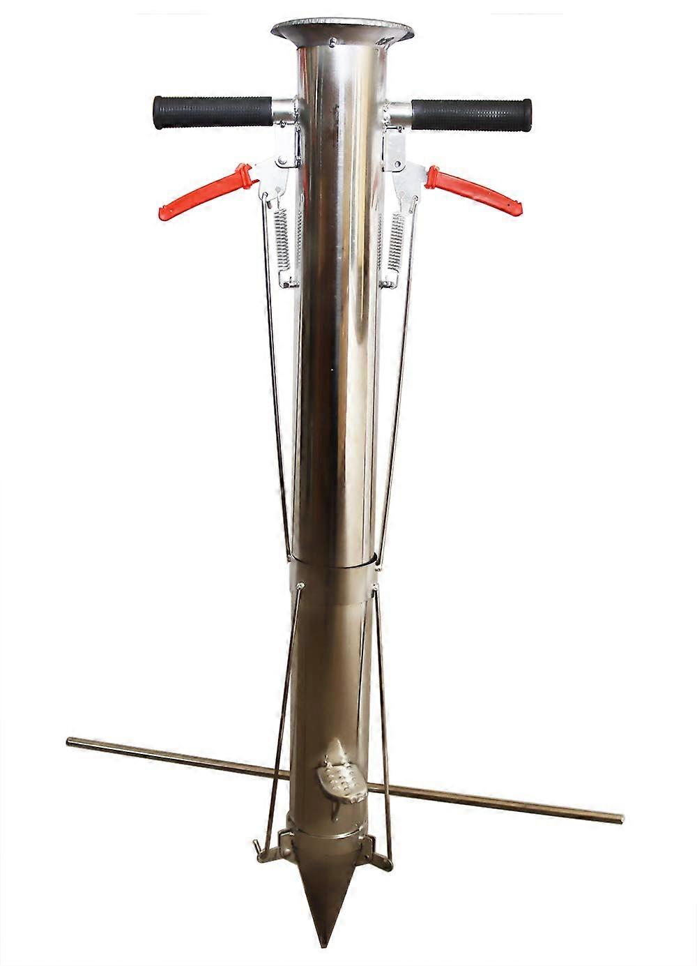 Seedling Planter with Ergonomic Long Handle, Stainless Steel Garden Transplanter for Greenhouse