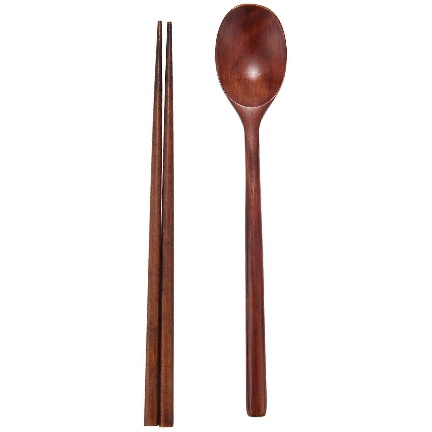 Handmade Jujube Tree Wooden 5 Set of Spoons and Chopsticks