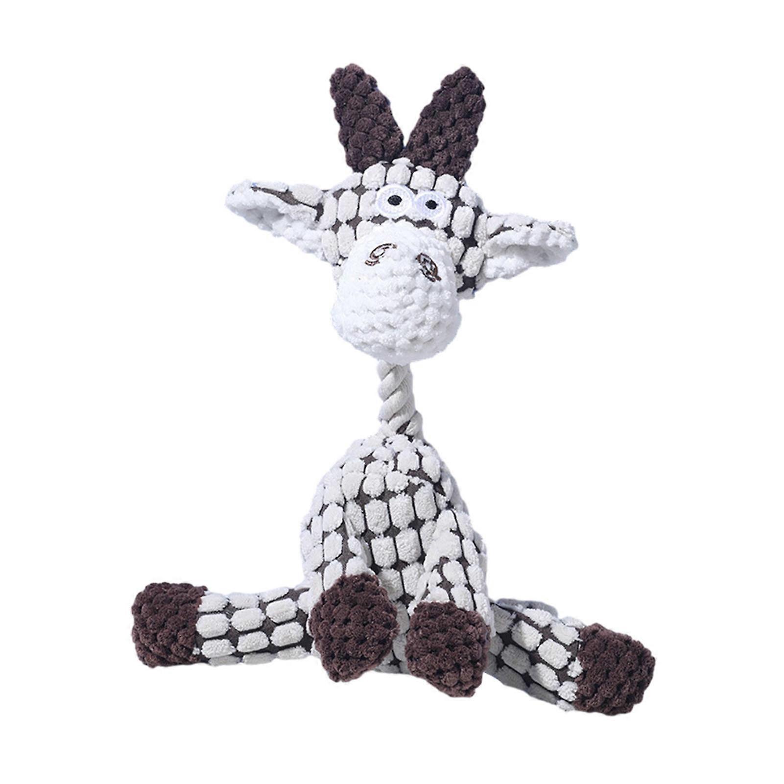 Indestructible Plush Dog Toy for Small, Medium & Large Dogs - Squeaky Teething Chew Toy for Aggressive Chewers & Puppies