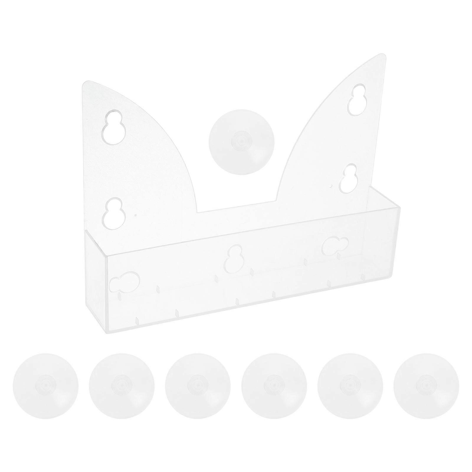 Transparent Acrylic Suction Cup Rack for Kitchen Storage 2Pcs