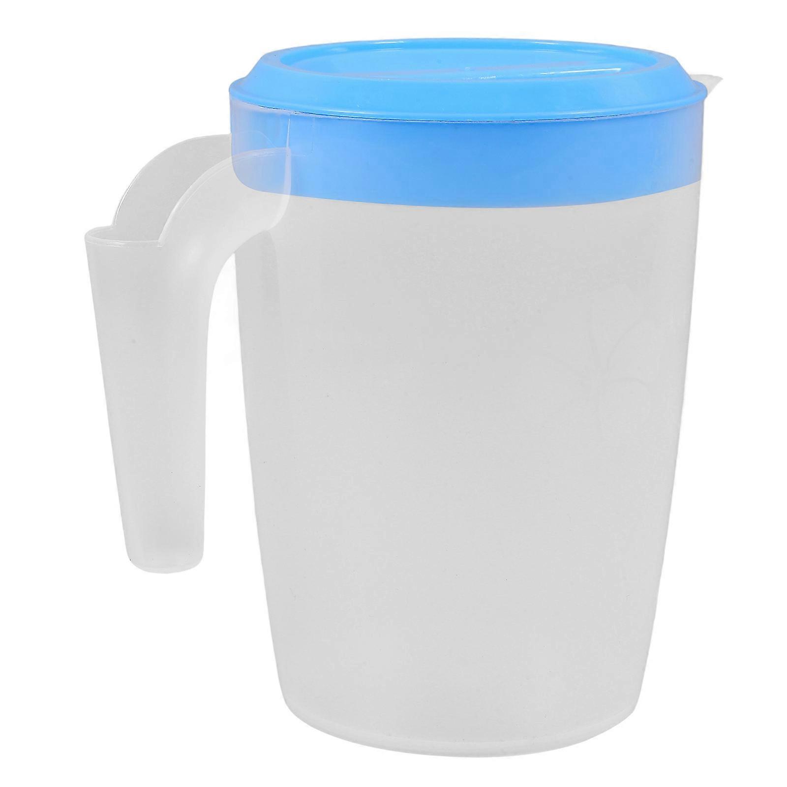 Plastic Pitcher with Lid Water Pitcher for Storage 1L Blue