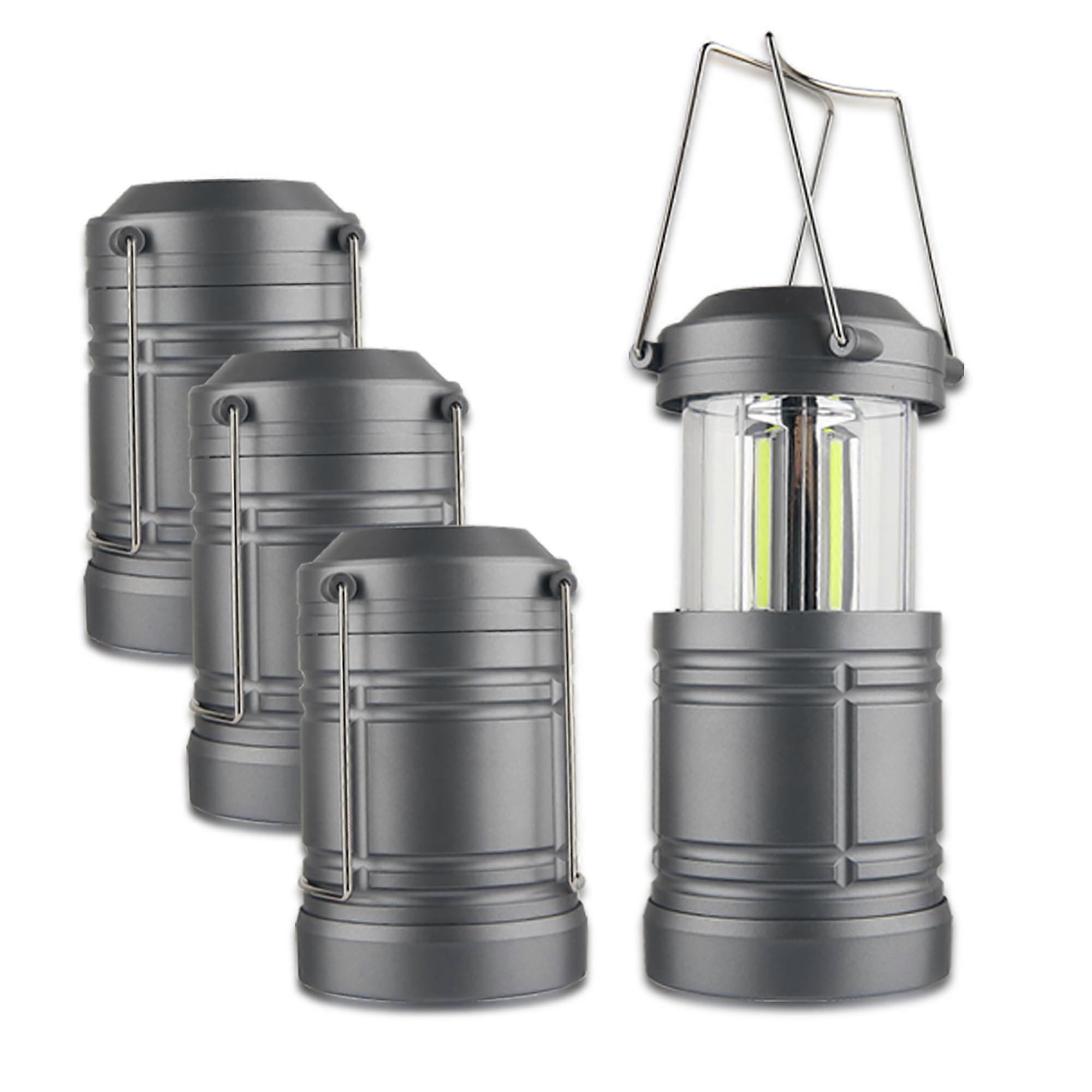 4 Pack Camping Lanterns Battery Powered LED Light 360° Bright Illumination for Outdoor and Emergencies