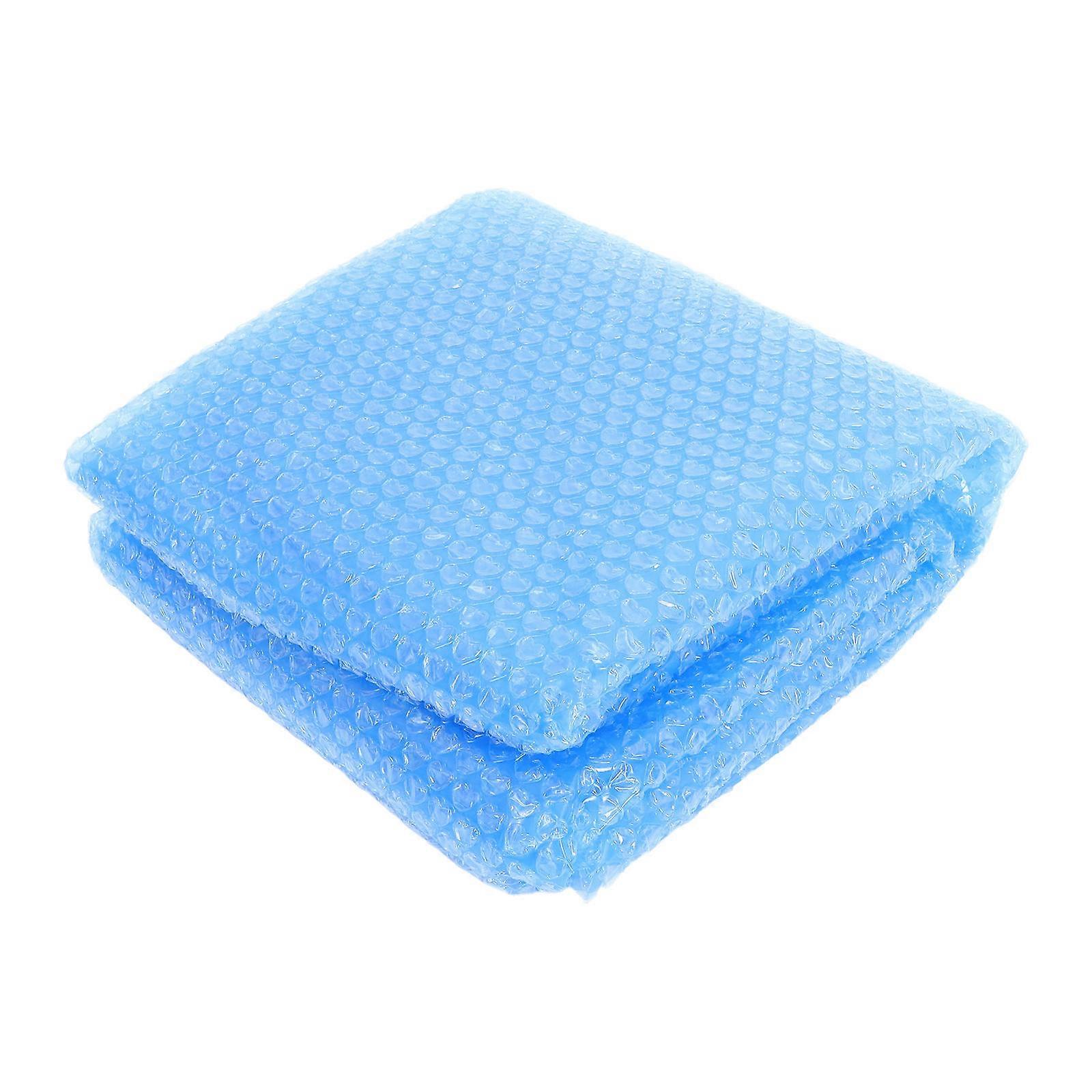 Blue PE Inflatable Rectangular Pool Bubble Cover for Decor with Excellent Thermal Insulation and Durability 8ft x 4ft