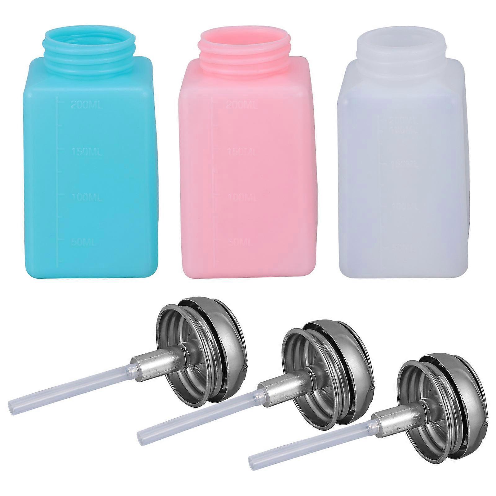 Nail Polish Remover Unloading Water Bottles Plastic Press Pump 3Pcs Pack