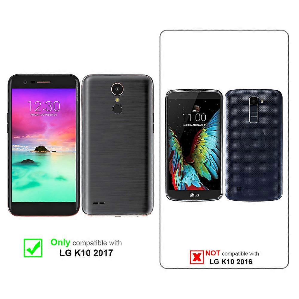 Cell Phone Chain for LG K10 2017 Silicone Protective Case - Cord with Golden Elements